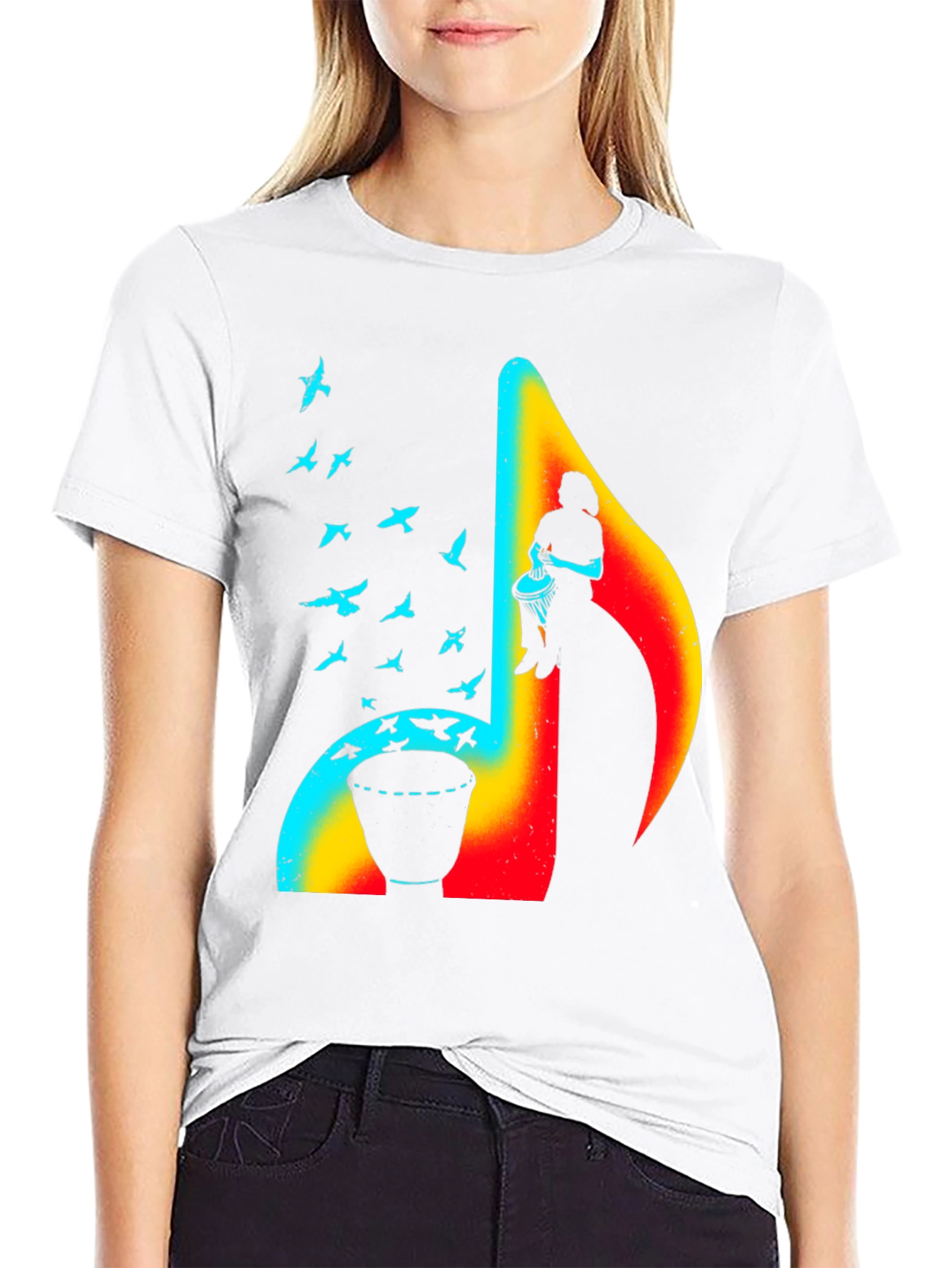 Musical Note Drum T-Shirt - Unique Design