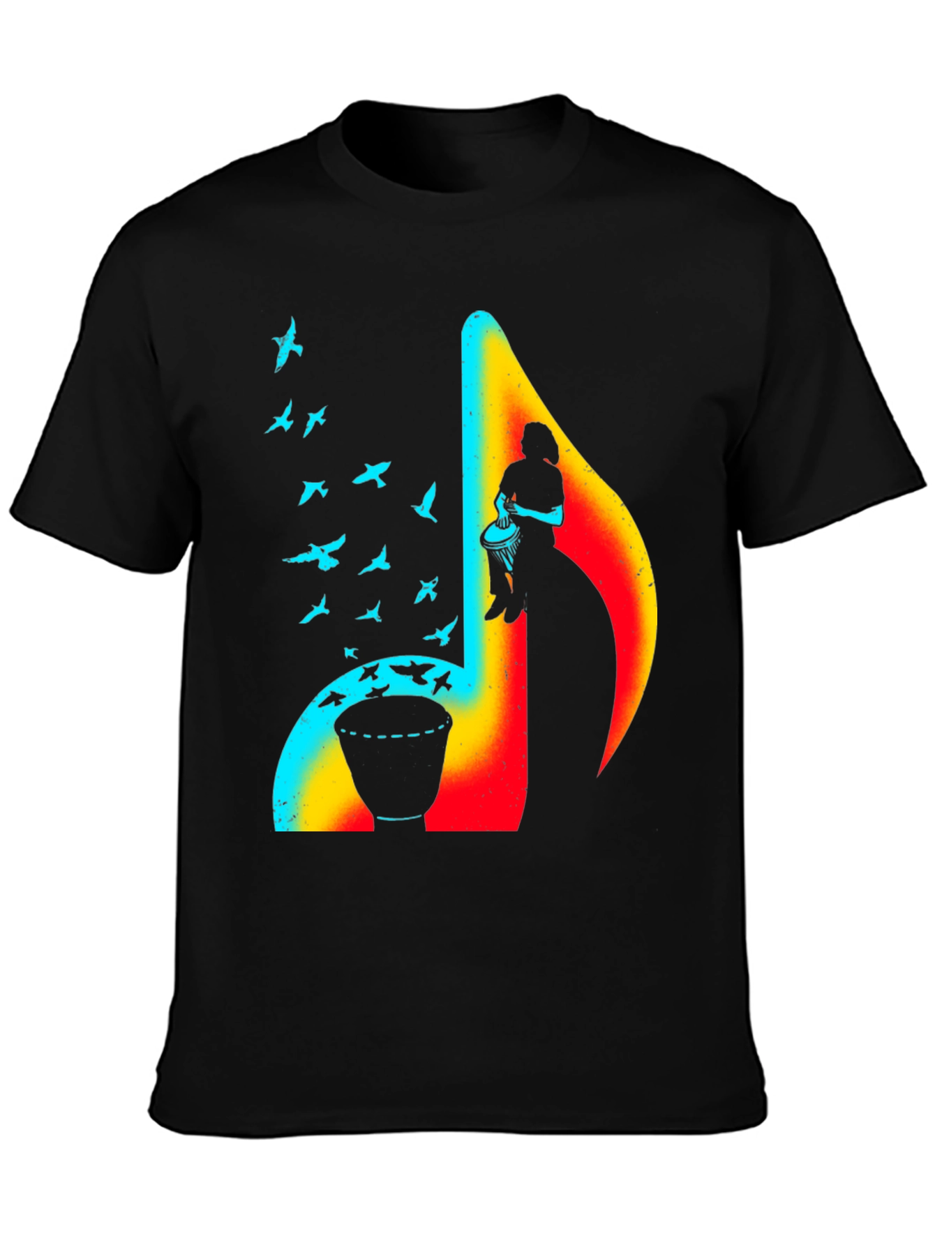 Musical Note Drum T-Shirt - Unique Design