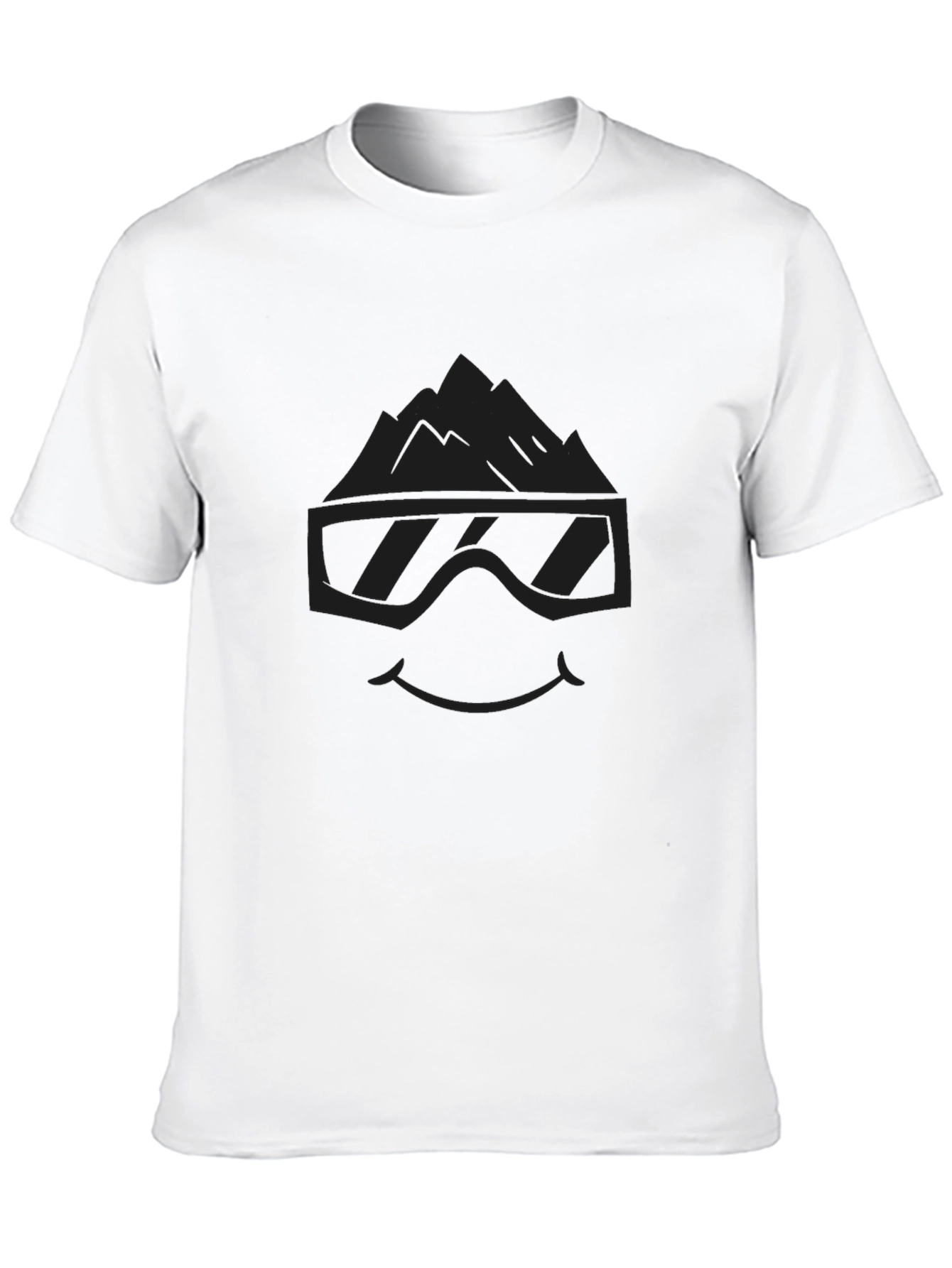 Mountain Goggles Graphic Tee - Cool Black T-Shirt