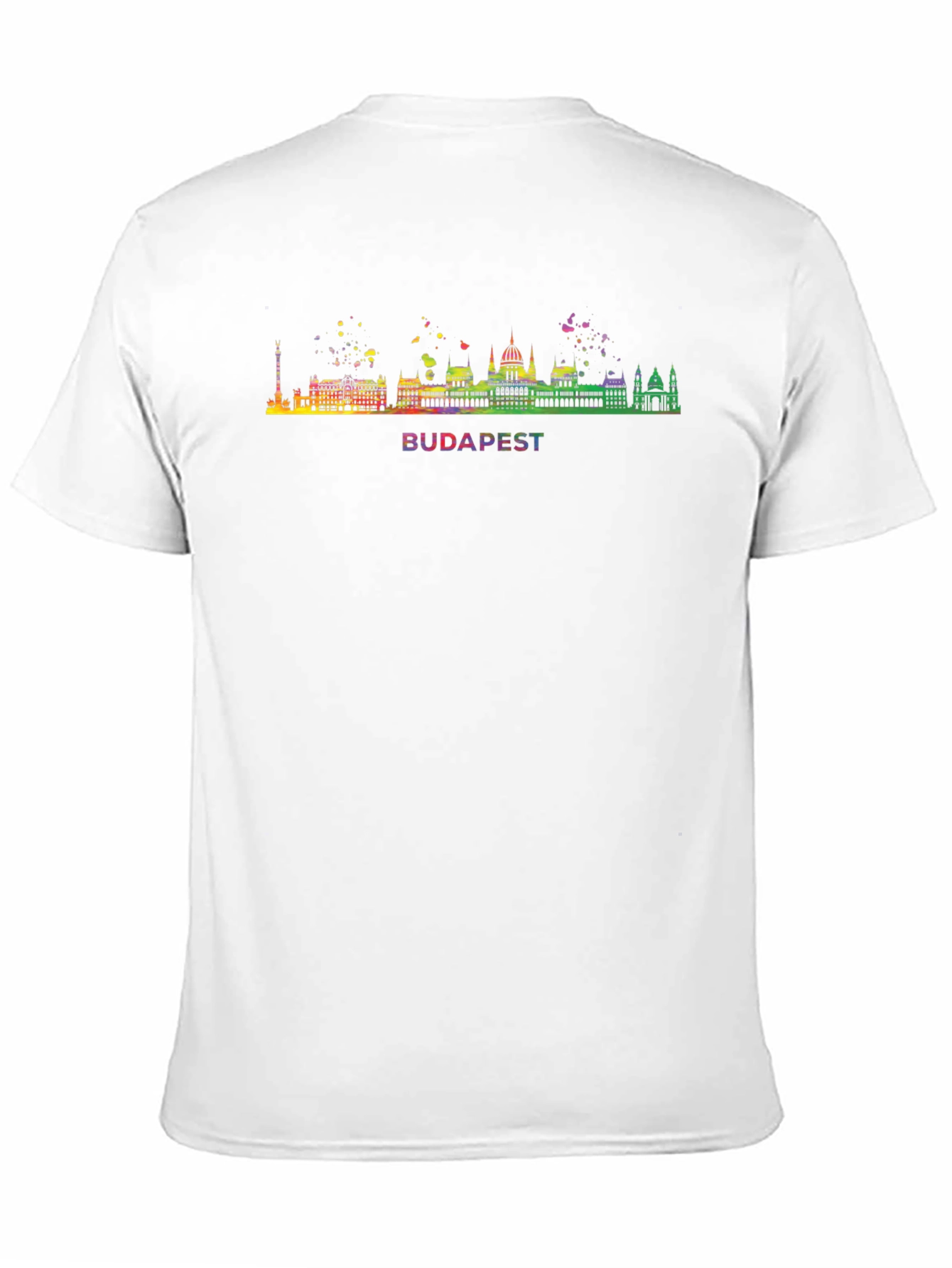 Budapest Skyline Rainbow Graphic T-Shirt