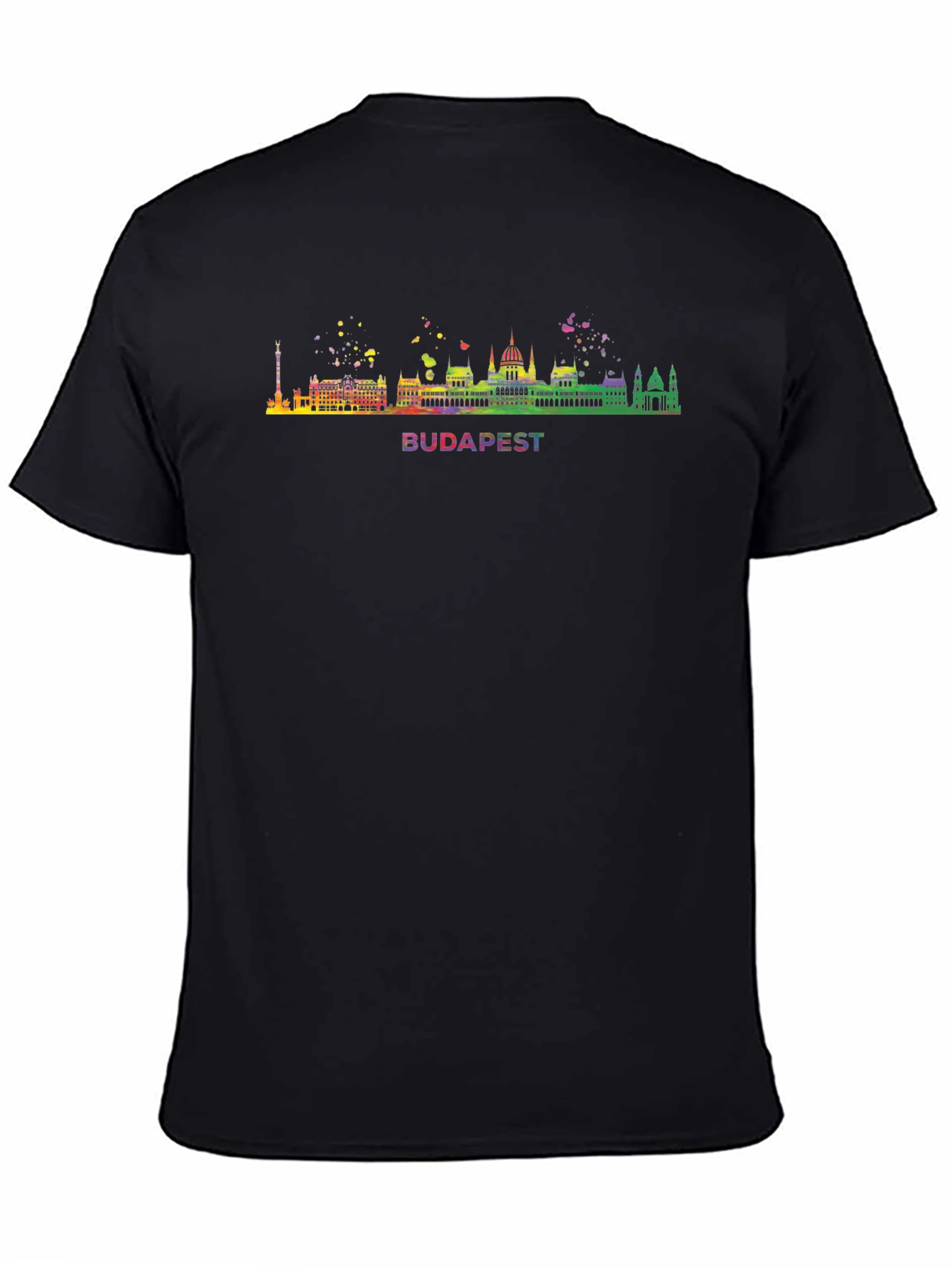Budapest Skyline Rainbow Graphic T-Shirt