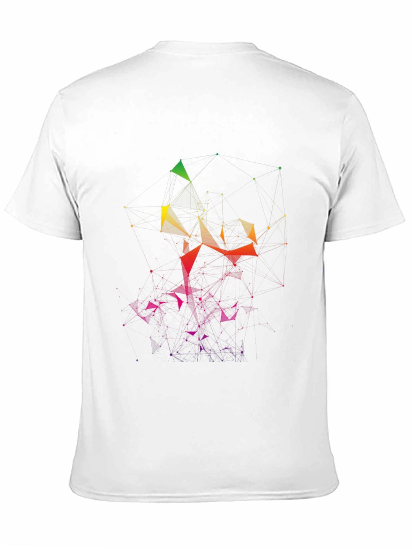 Abstract Geometric Graphic Tee - Black Cotton Blend