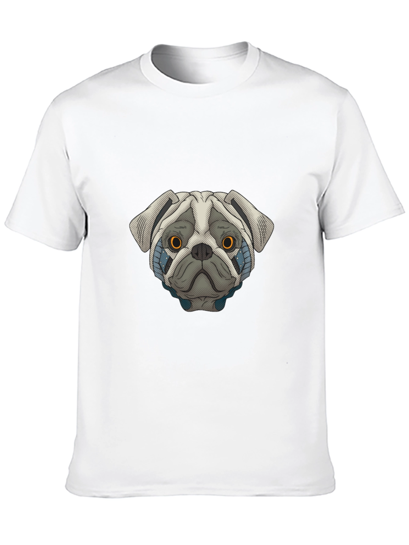 Cyber Pug Graphic T-Shirt - Cool Dog Tee