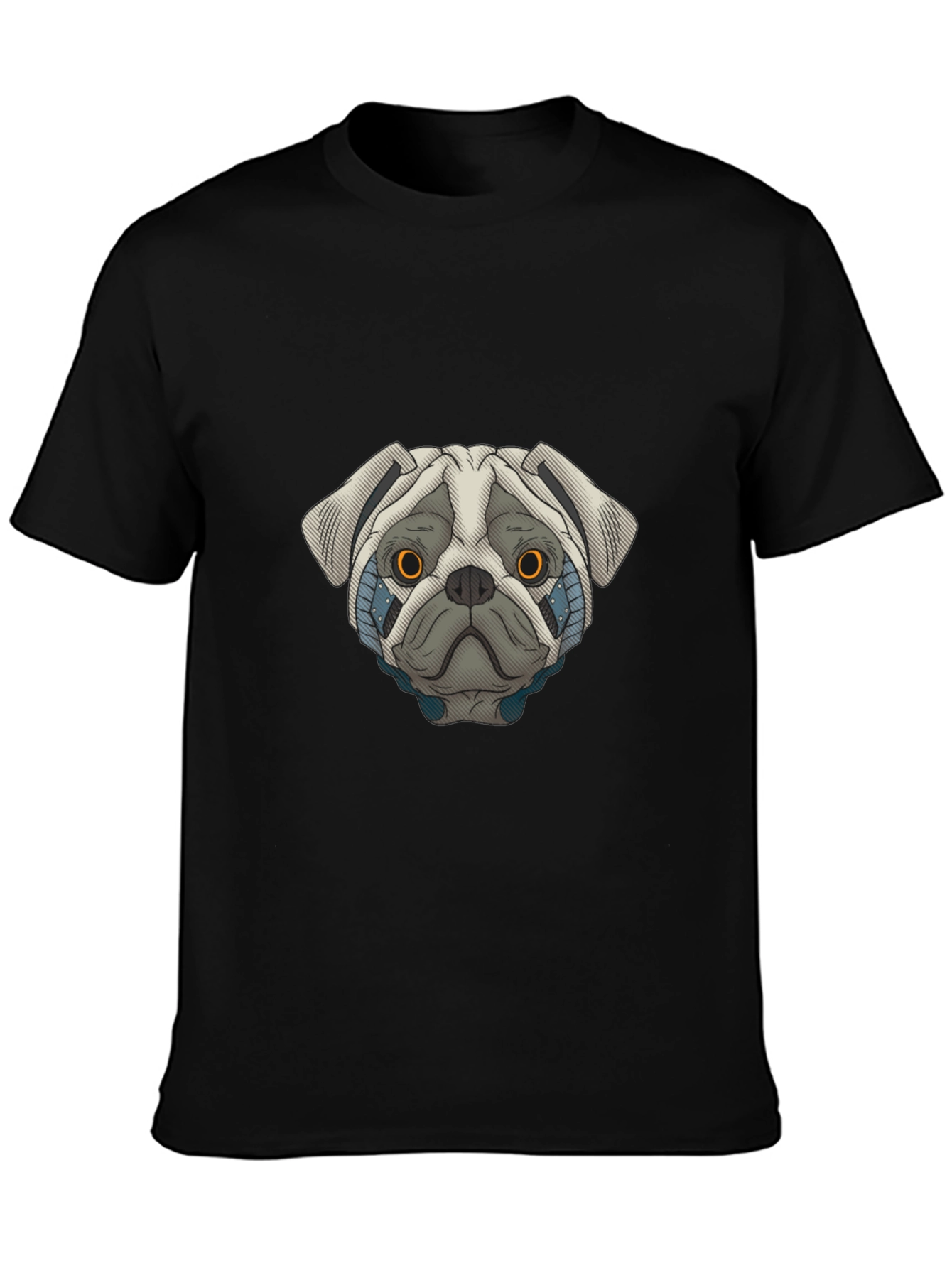 Cyber Pug Graphic T-Shirt - Cool Dog Tee