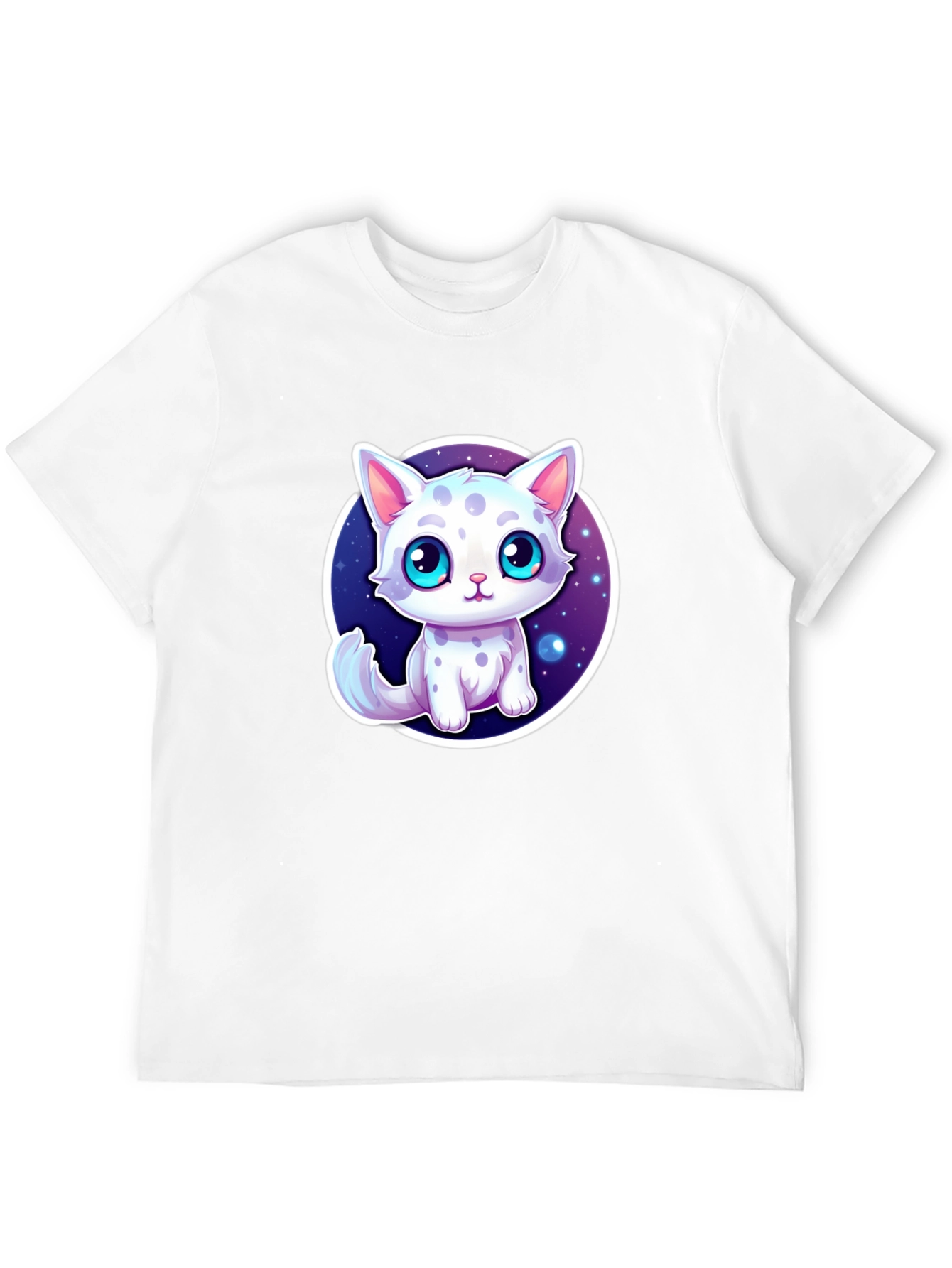 Cute Cartoon Cat T-Shirt - Unisex Black Tee