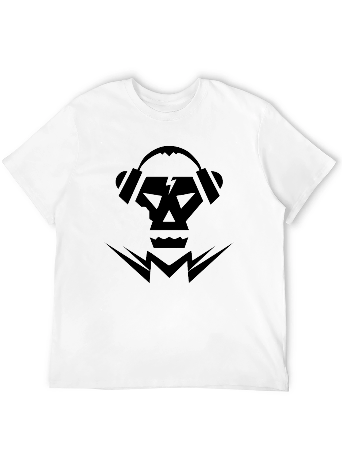 Skull DJ Headphones Graphic Tee - Mens Black T-Shirt