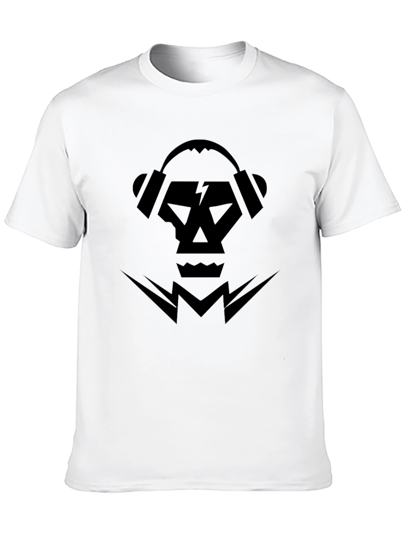 Skull DJ Headphones Graphic Tee - Mens Black T-Shirt