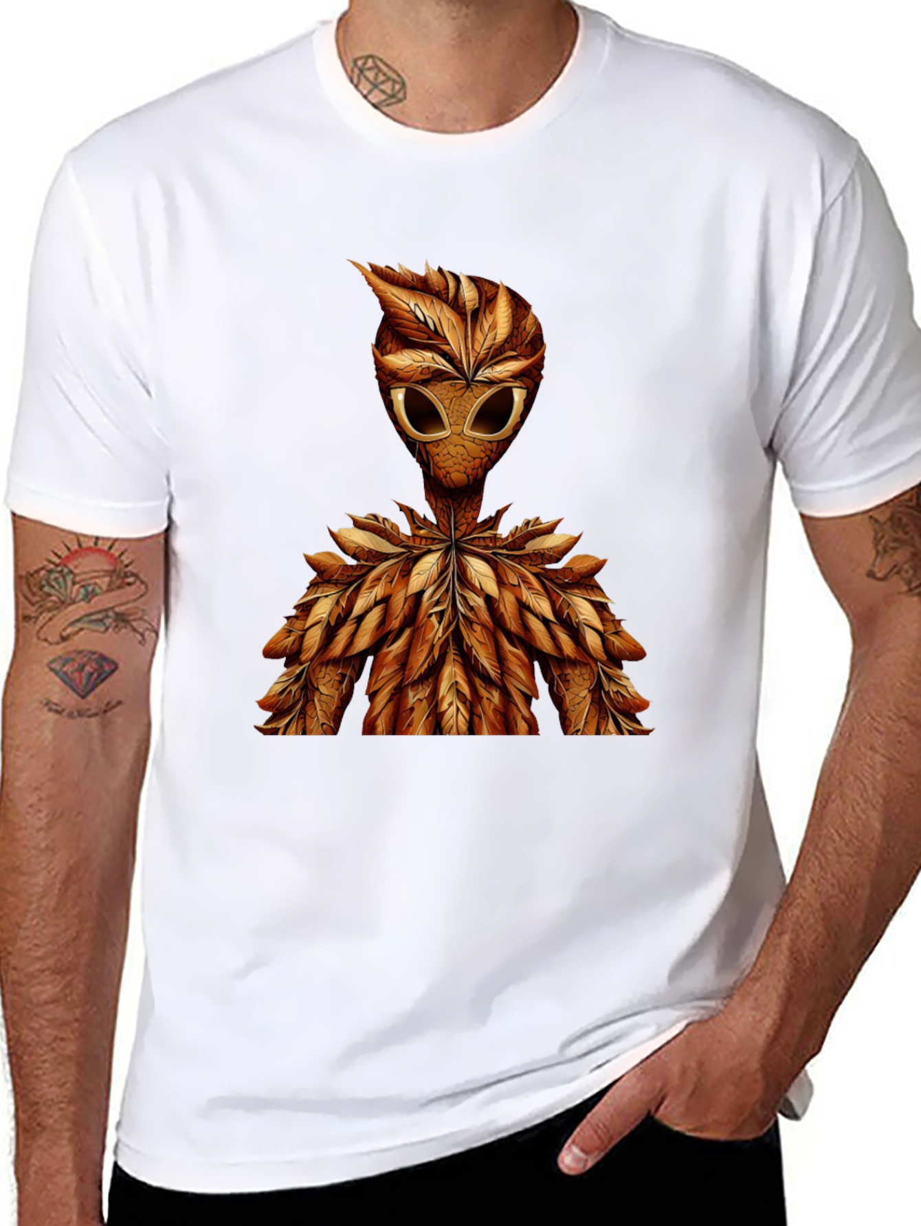 Leaf Alien Graphic Tee - Unique Design