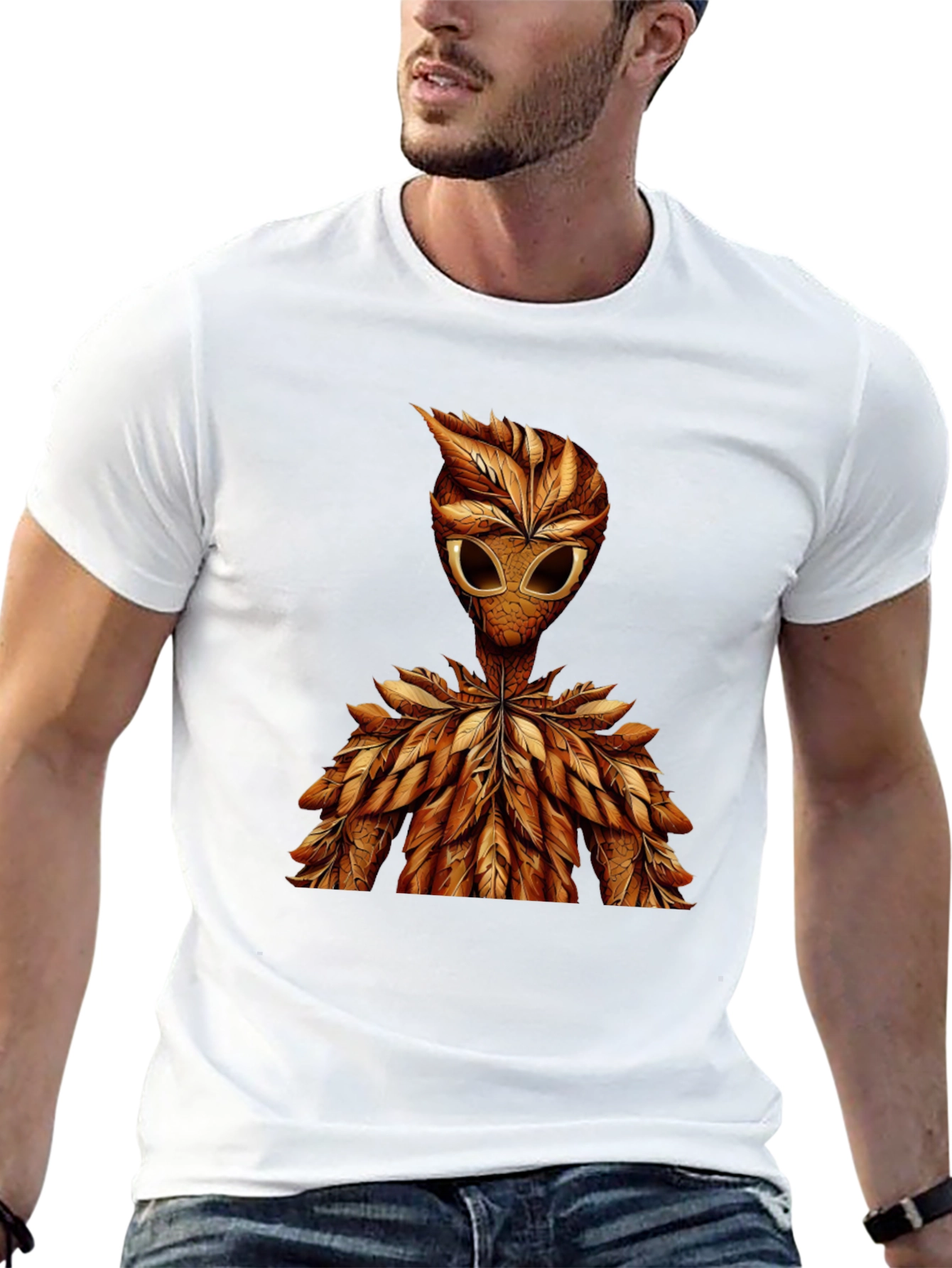 Leaf Alien Graphic Tee - Unique Design