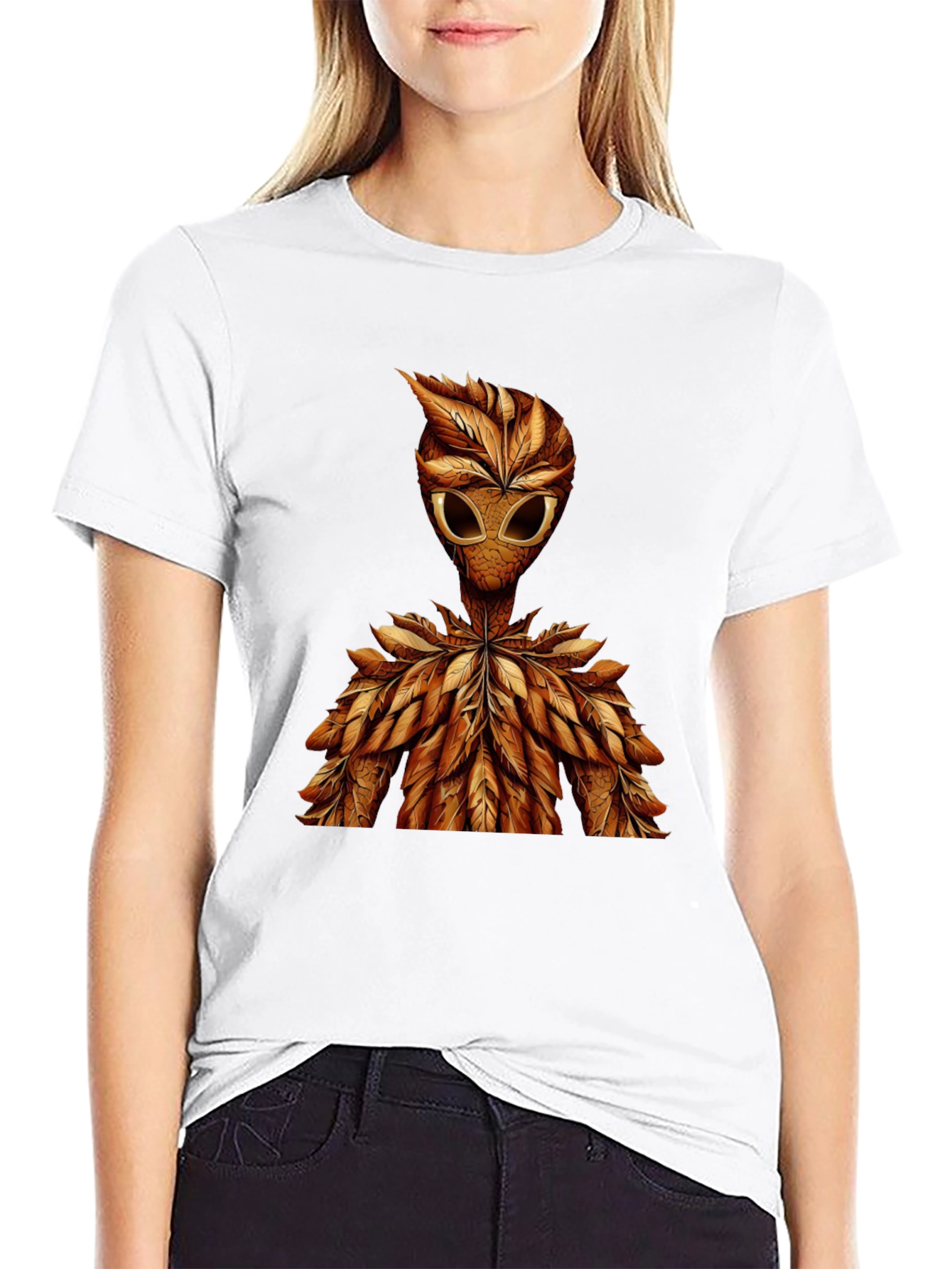 Leaf Alien Graphic Tee - Unique Design