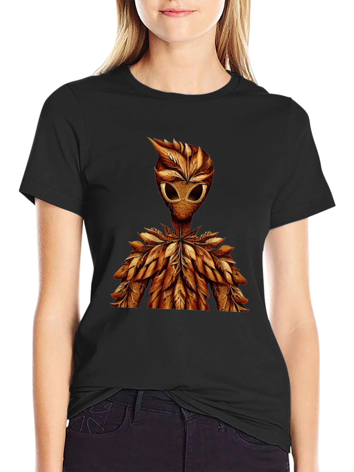 Leaf Alien Graphic Tee - Unique Design