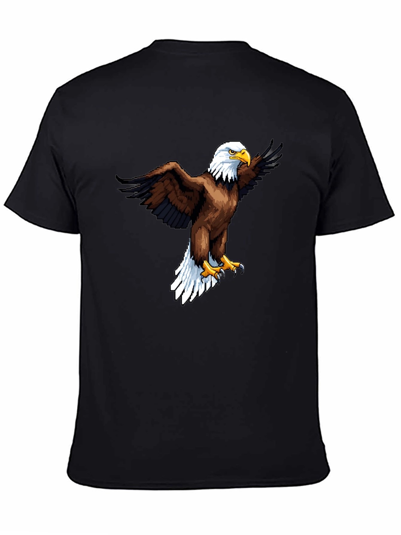 Bold Eagle Graphic Print Black T-Shirt