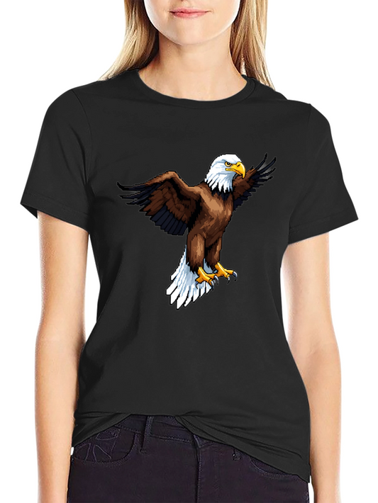 Bold Eagle Graphic Print Black T-Shirt