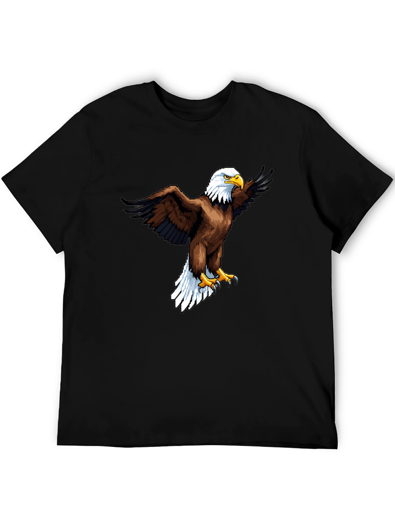 Bold Eagle Graphic Print Black T-Shirt