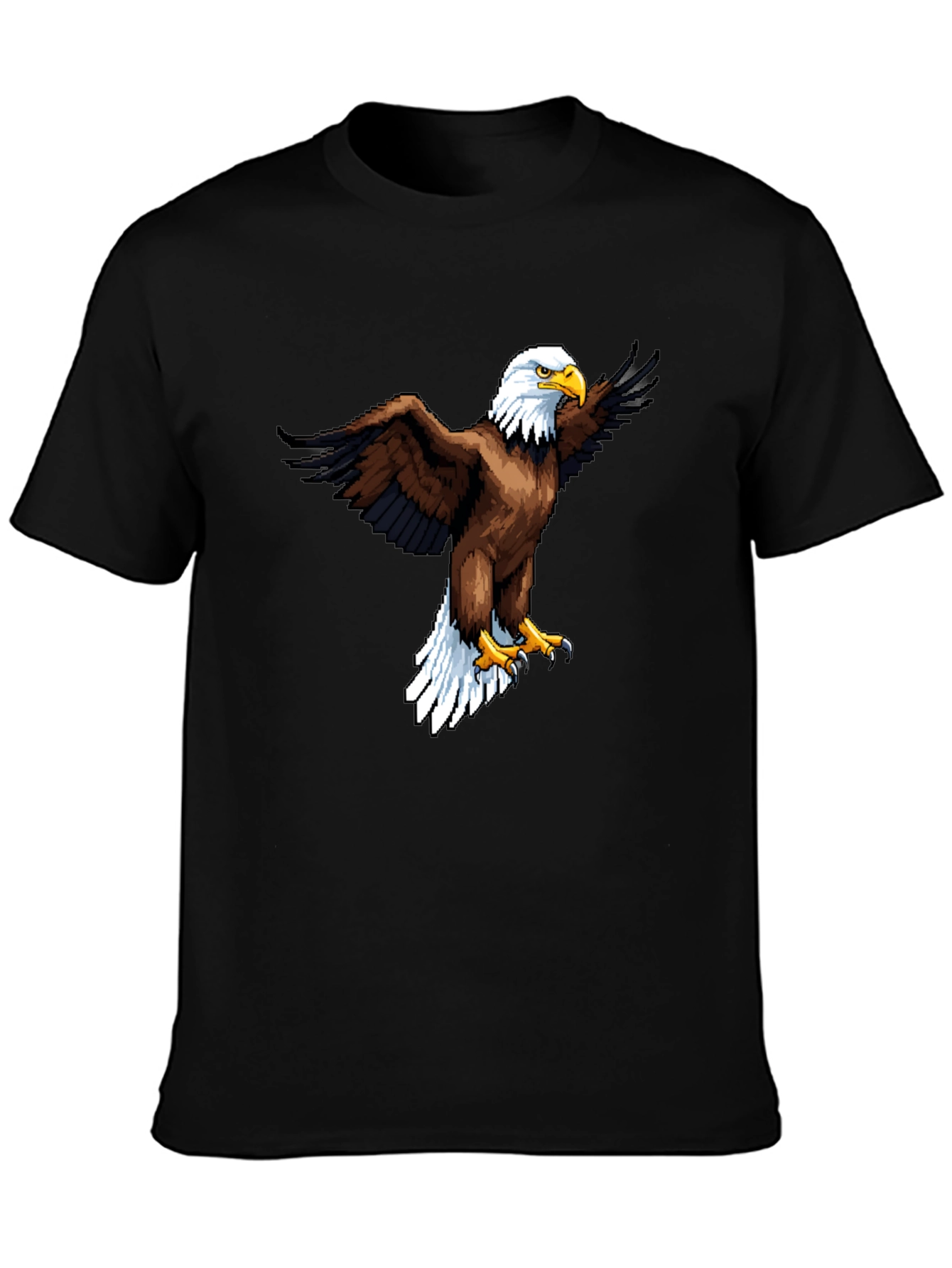 Bold Eagle Graphic Print Black T-Shirt