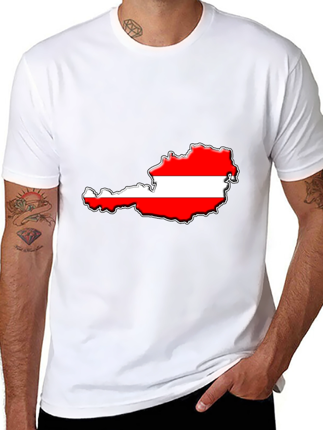 Austria Flag T-Shirt - Unique Country Pride Tee
