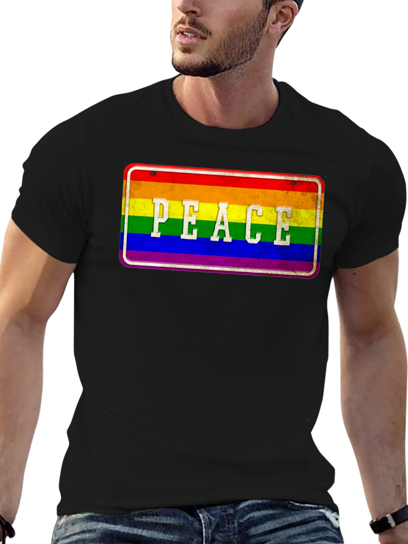 Rainbow Peace Sign T-Shirt - Pride Apparel