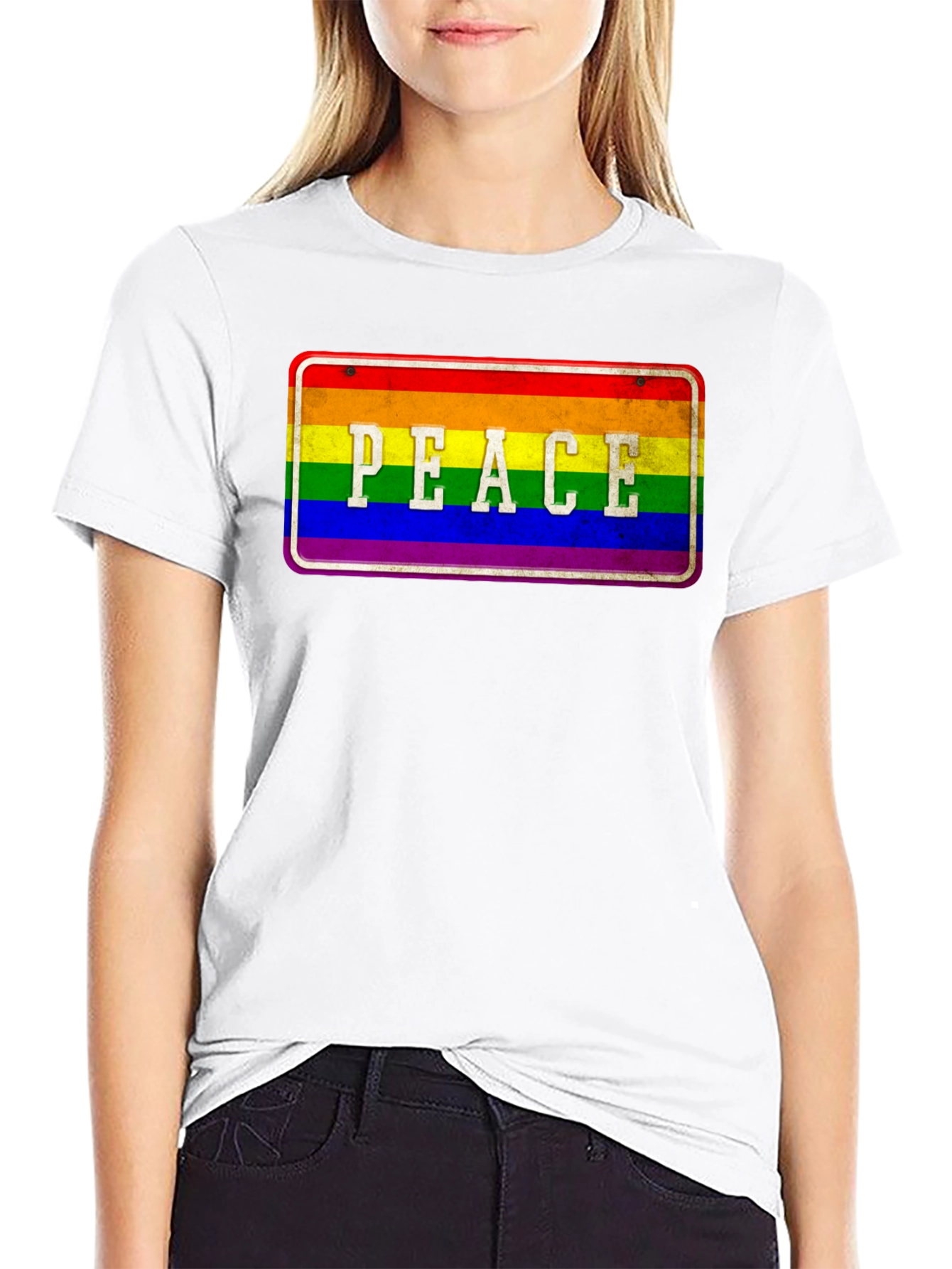 Rainbow Peace Sign T-Shirt - Pride Apparel