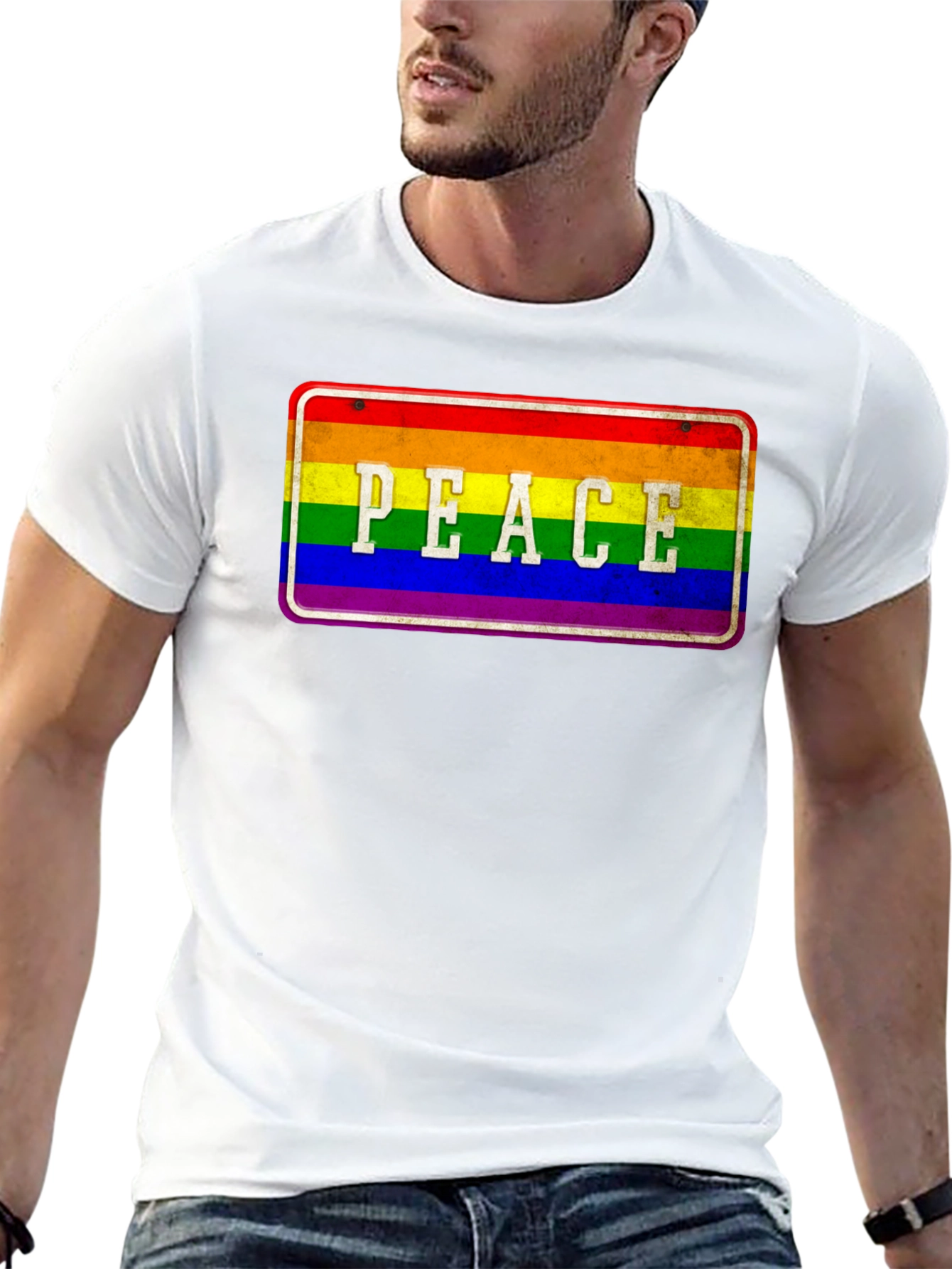 Rainbow Peace Sign T-Shirt - Pride Apparel