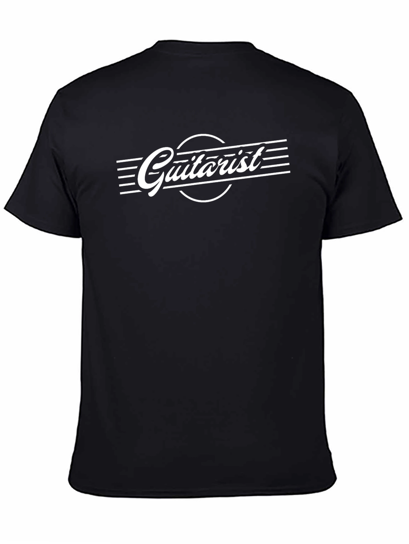 Guitartist Graphic T-Shirt - Black Cotton Tee