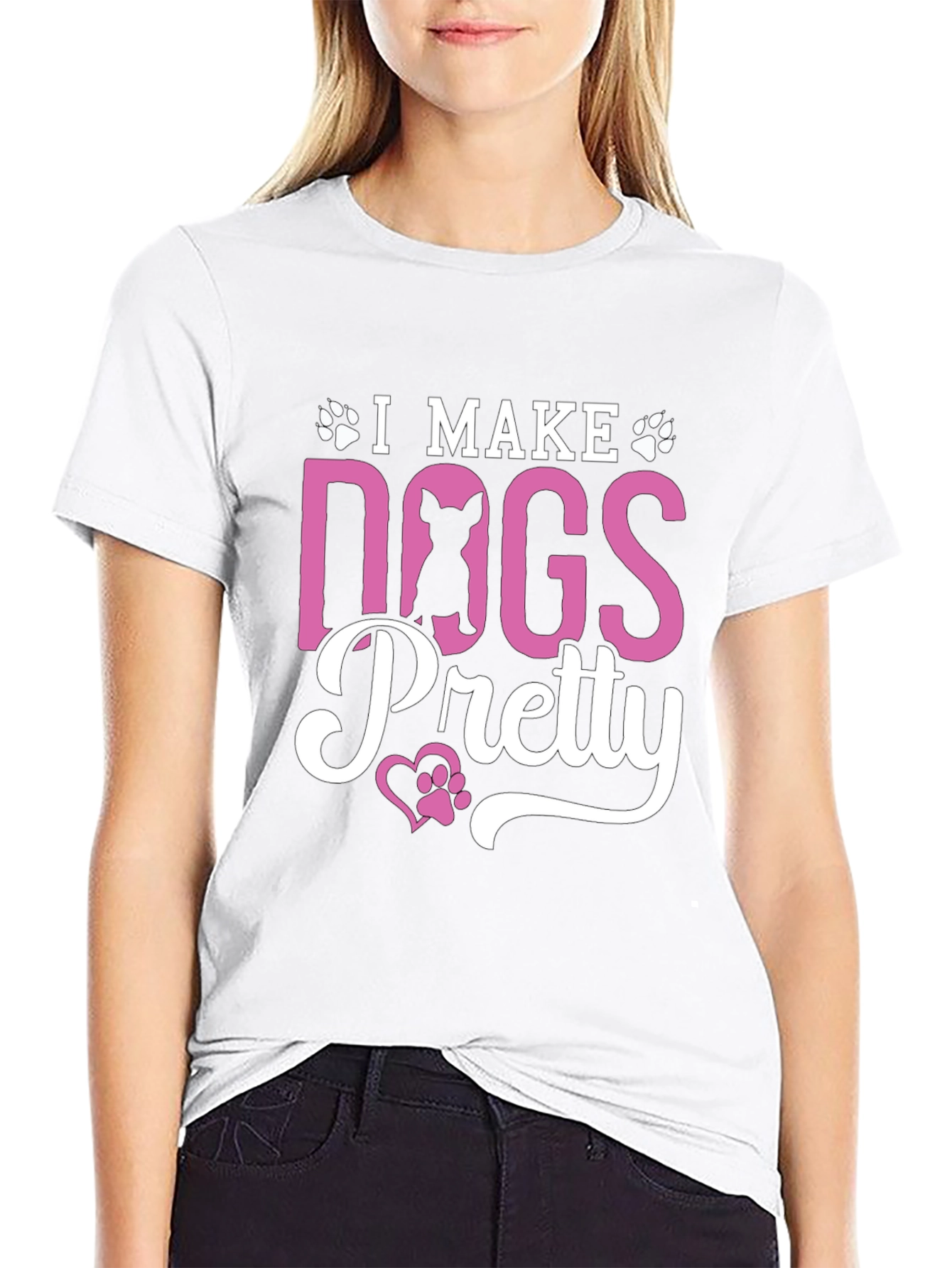 I Make Dogs Pretty Black T-Shirt