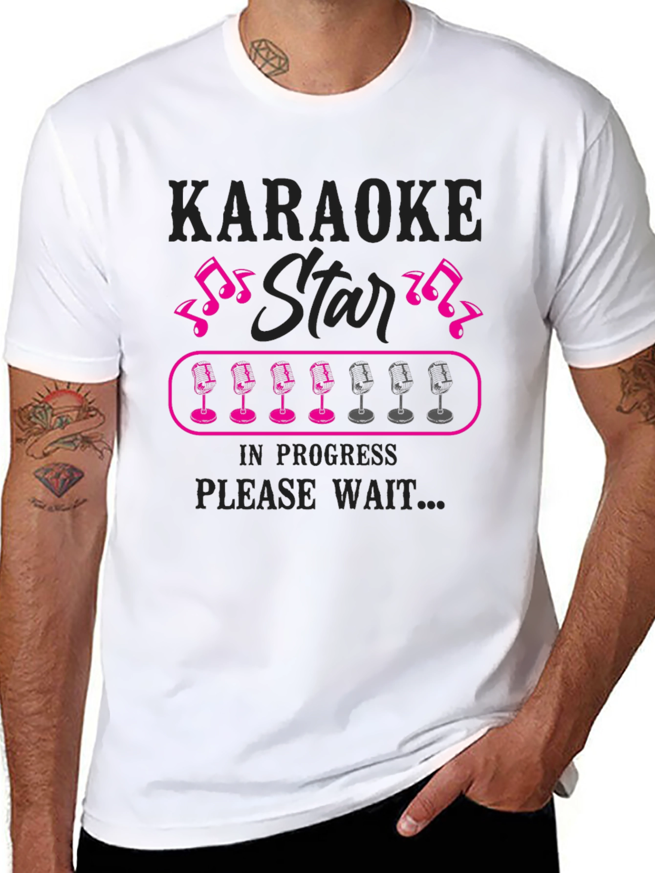 Karaoke Star in Progress Graphic T-Shirt
