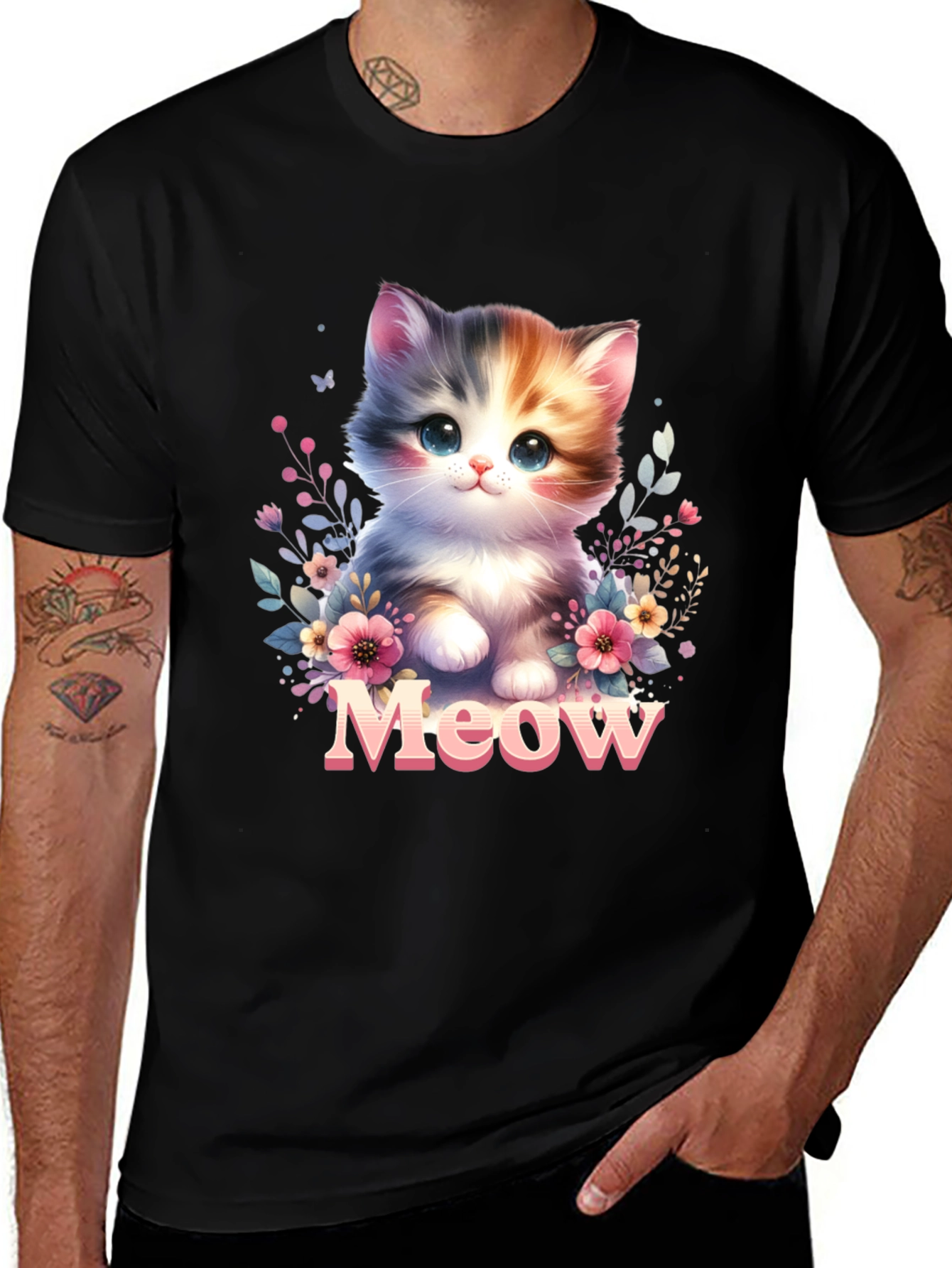 Cute Kitten Meow Graphic Tee