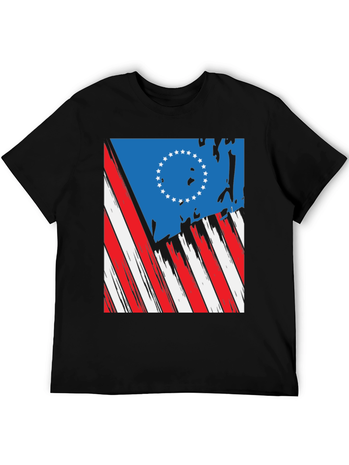 Retro USA Flag Graphic Tee - Patriotic Style