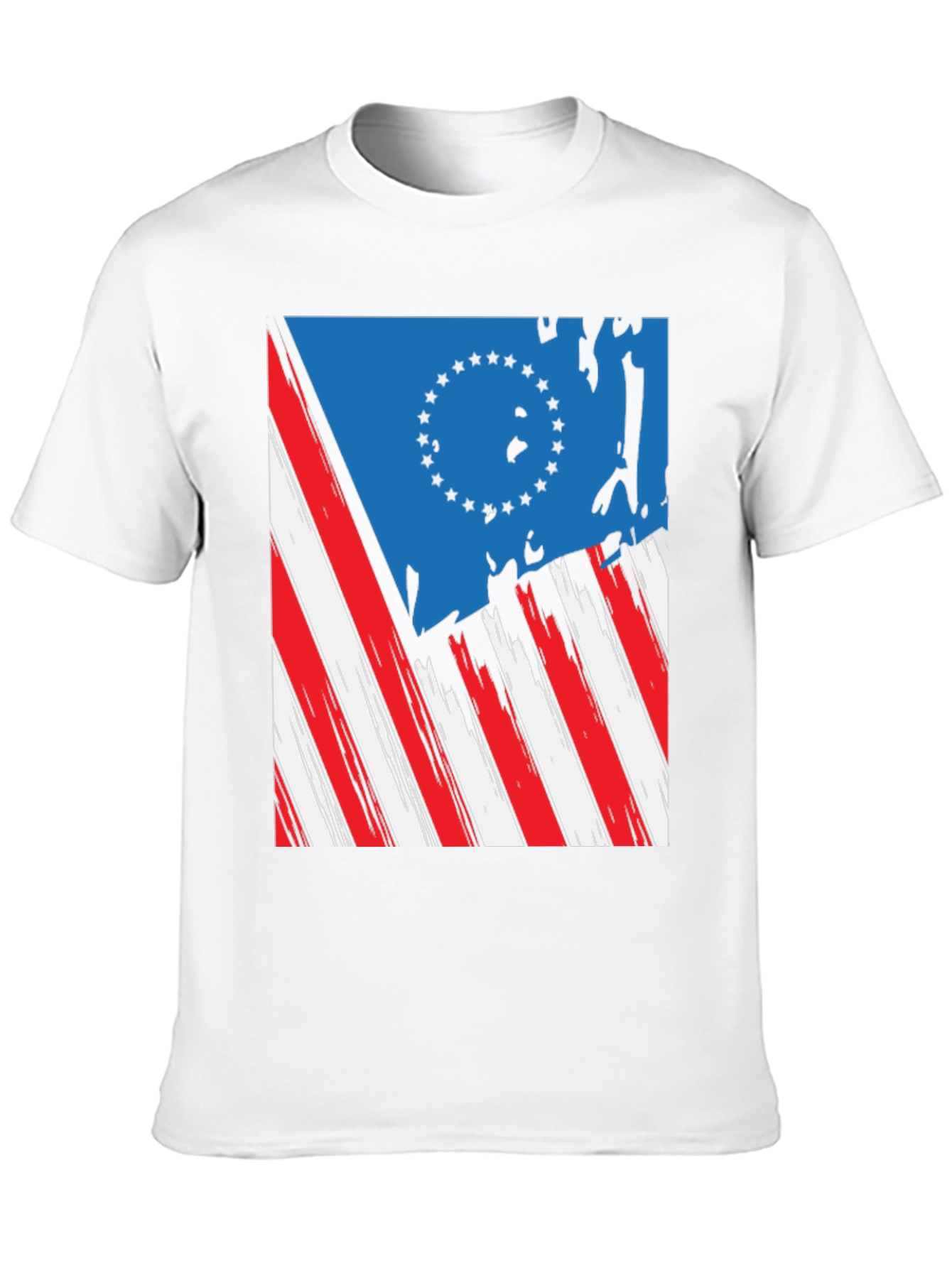 Retro USA Flag Graphic Tee - Patriotic Style