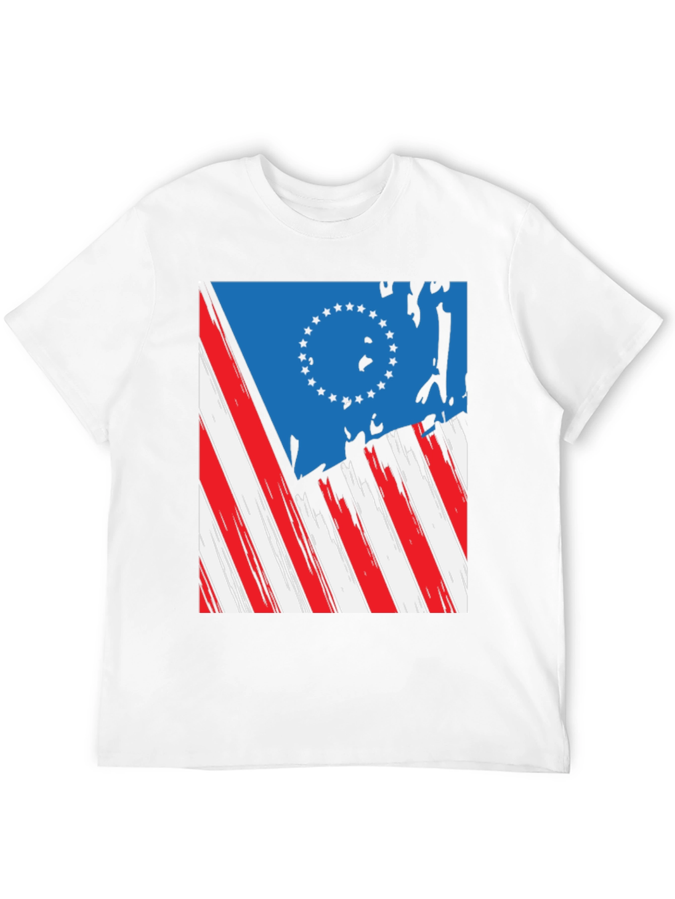 Retro USA Flag Graphic Tee - Patriotic Style