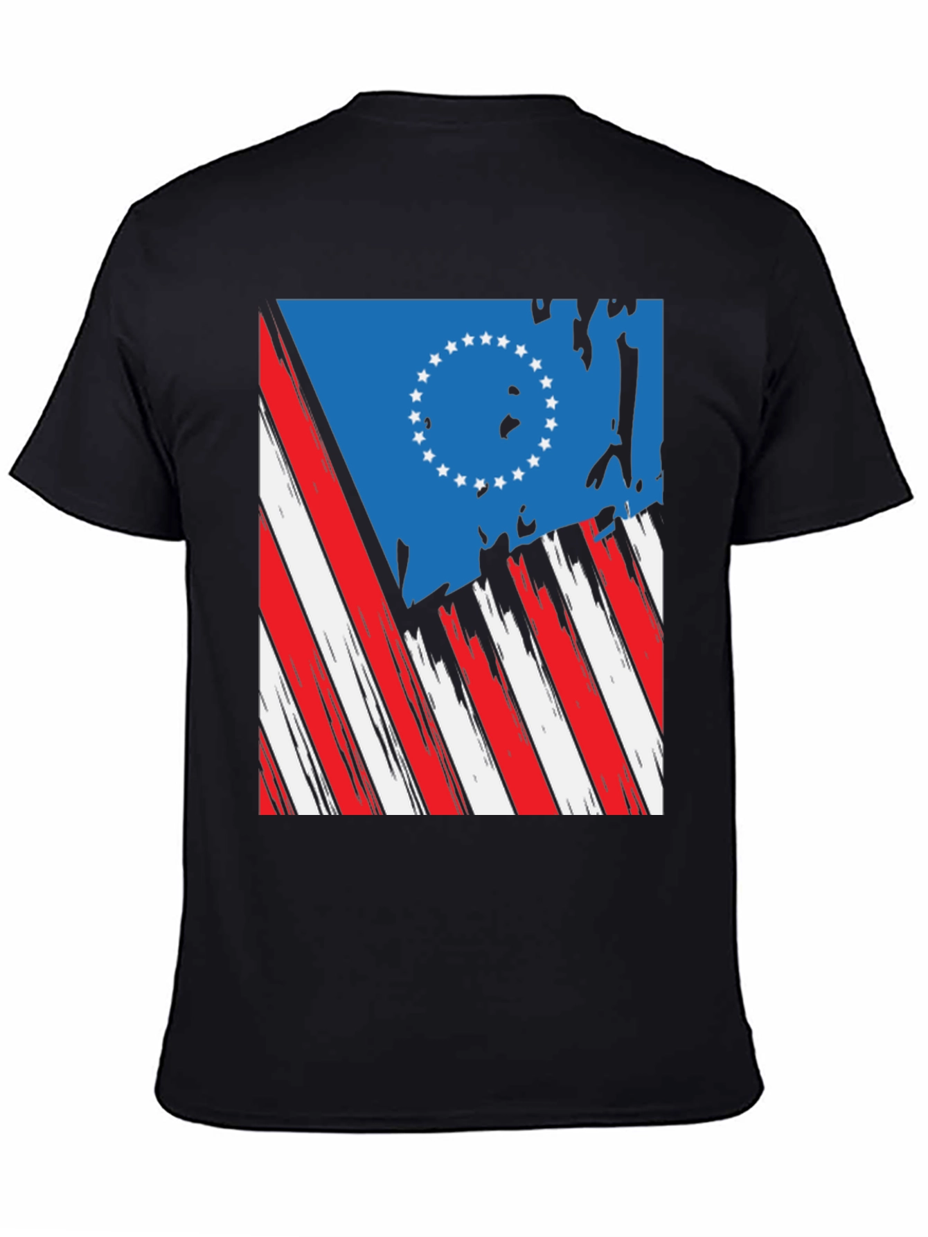 Retro USA Flag Graphic Tee - Patriotic Style