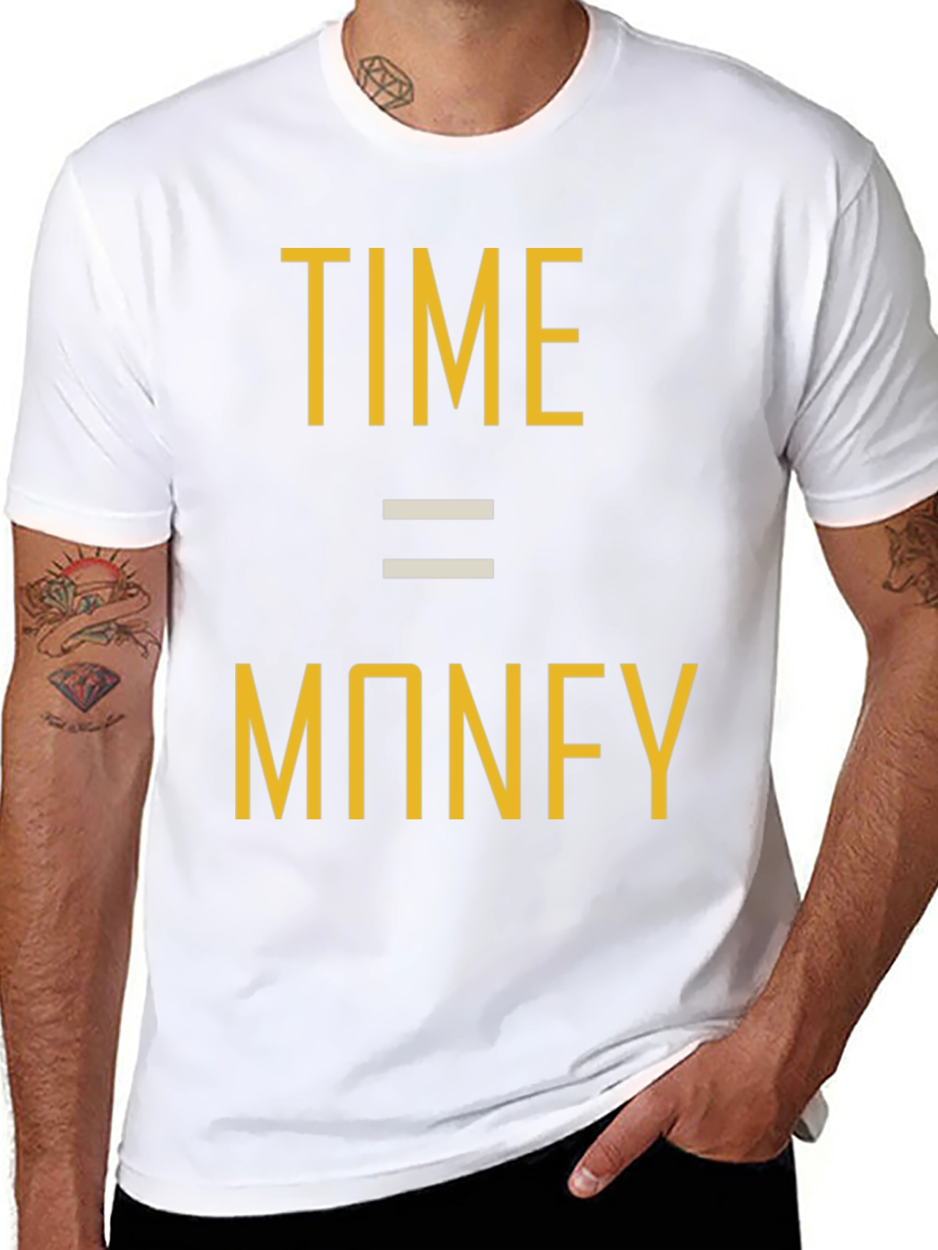 Time is Money Graphic Tee - Black Unisex T-Shirt