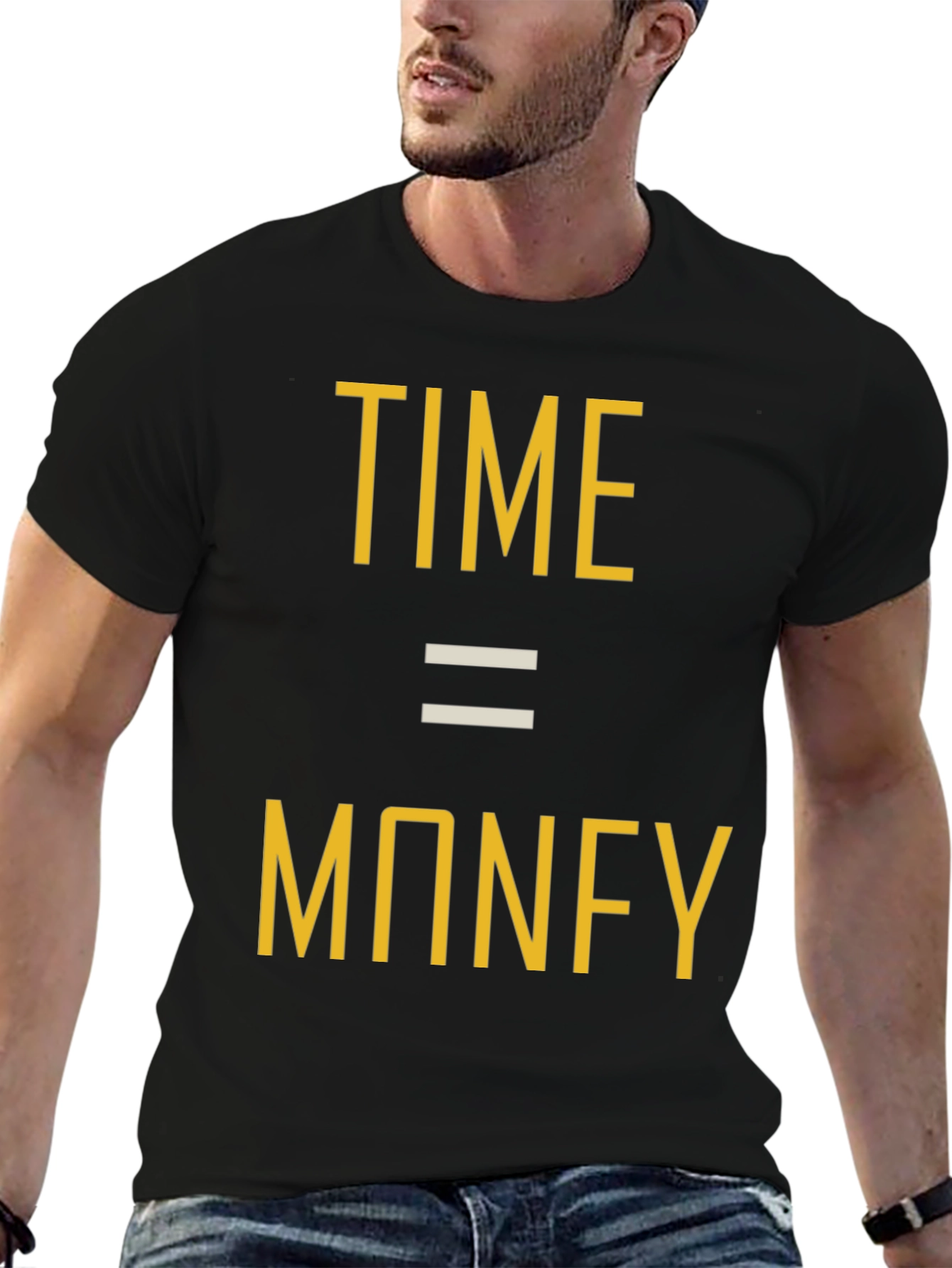 Time is Money Graphic Tee - Black Unisex T-Shirt
