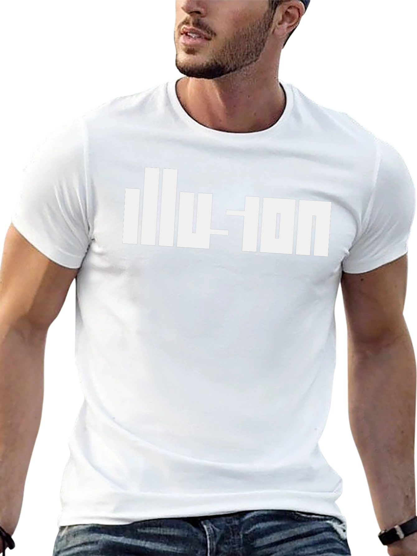 Illusion Graphic Print Mens T-Shirt