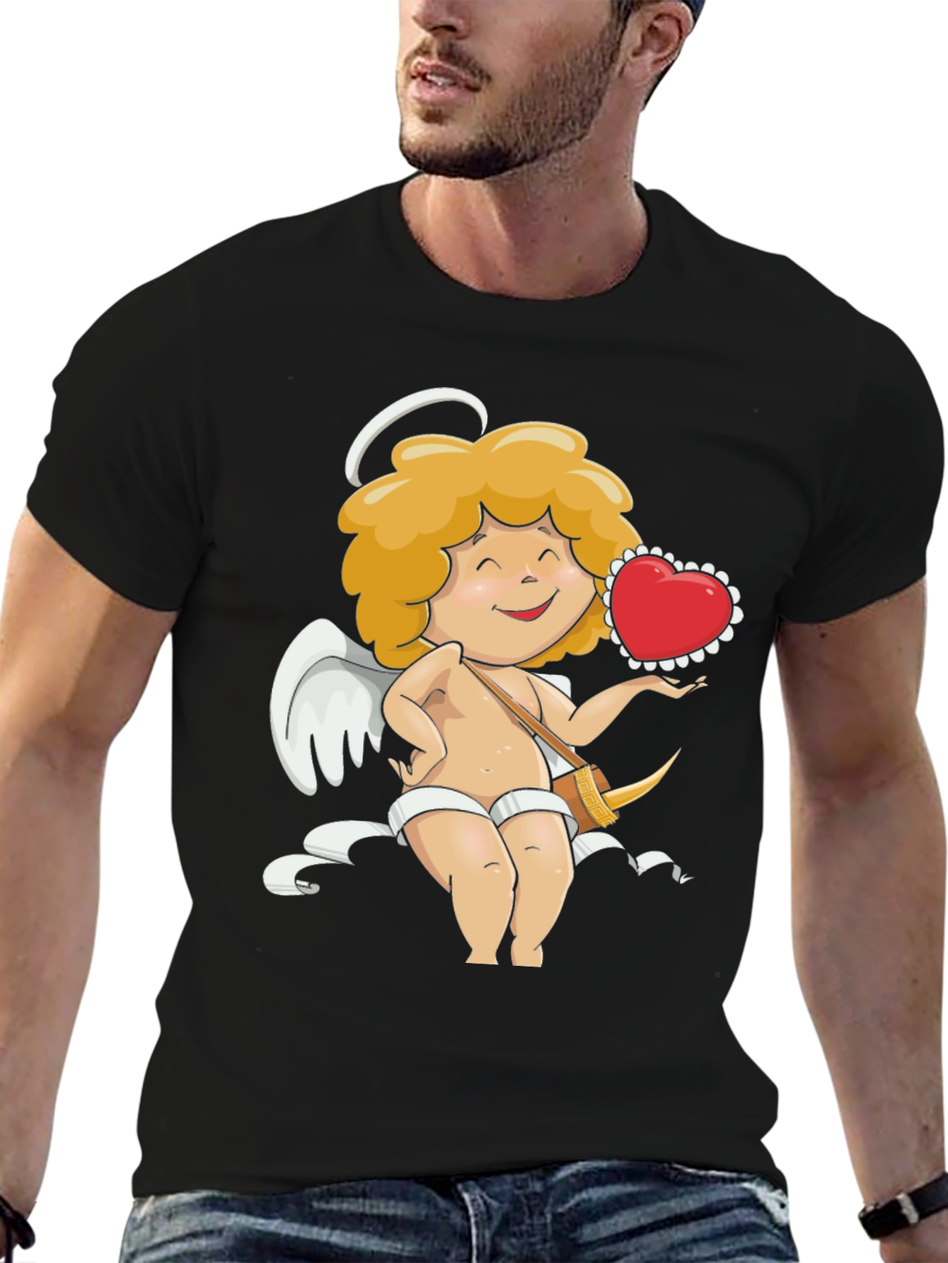 Cupid Graphic Tee - Angel Love Shirt