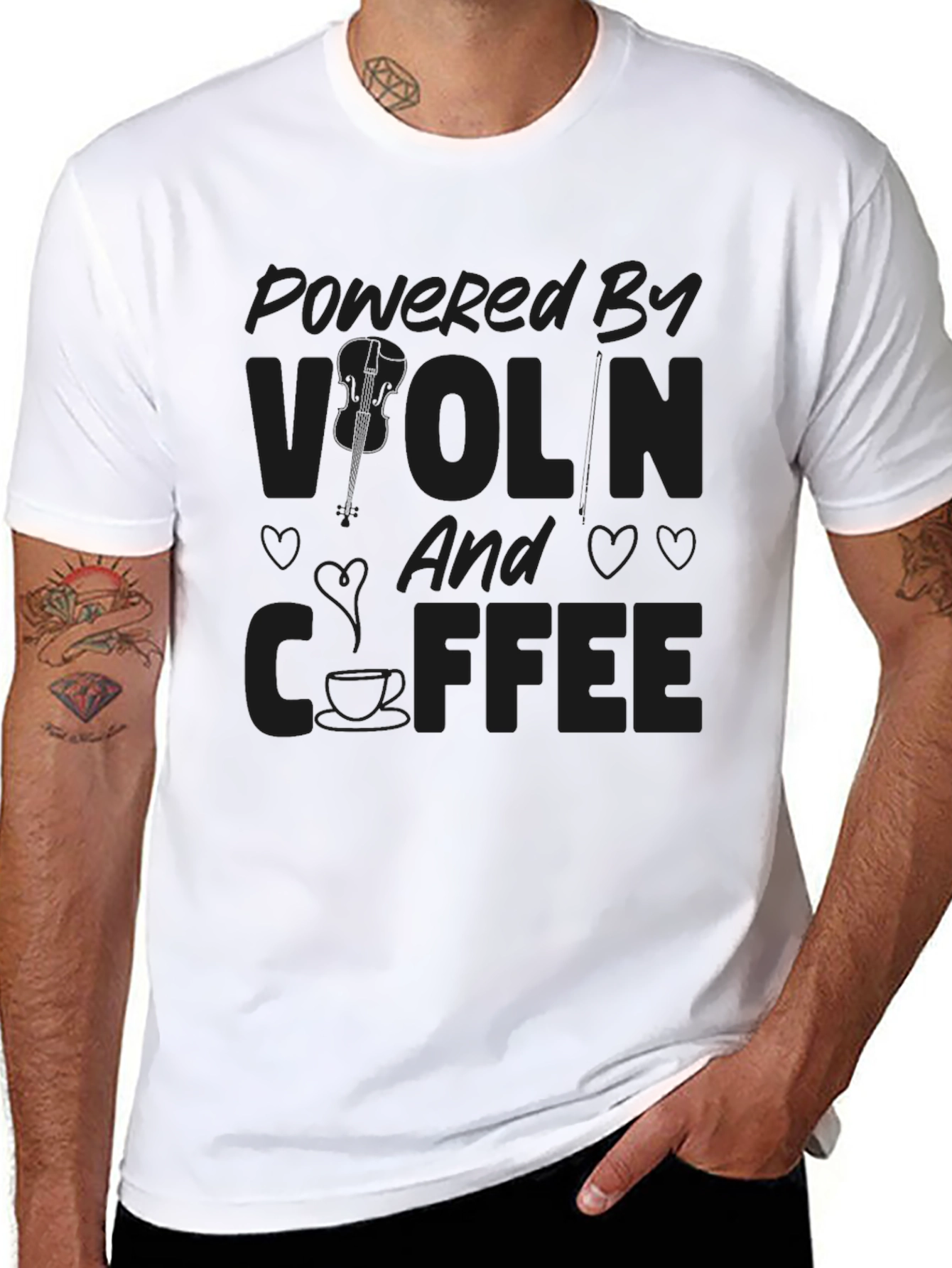 Powered By Violin & Coffee T-Shirt