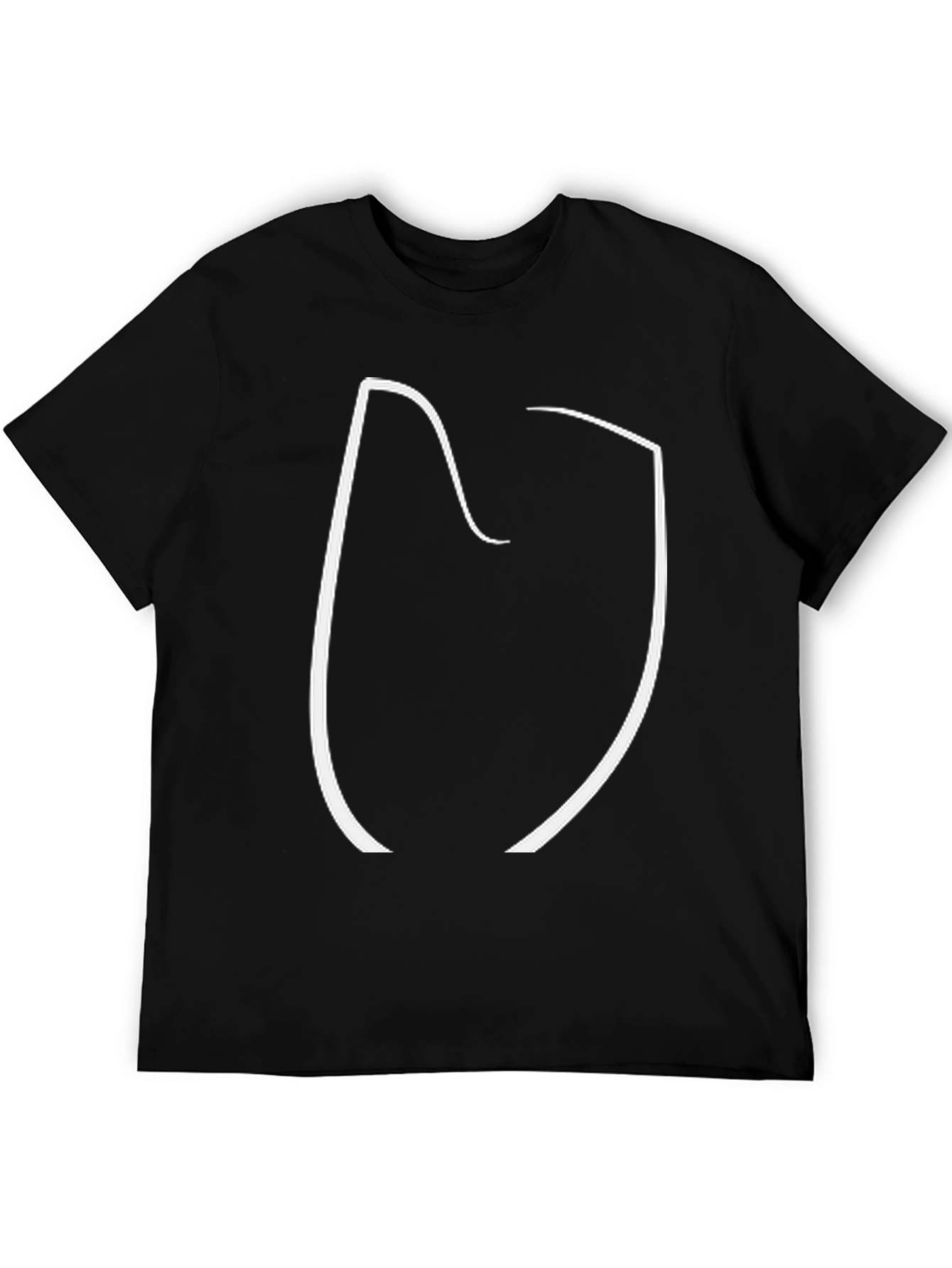 Minimalist Abstract Graphic Black T-Shirt