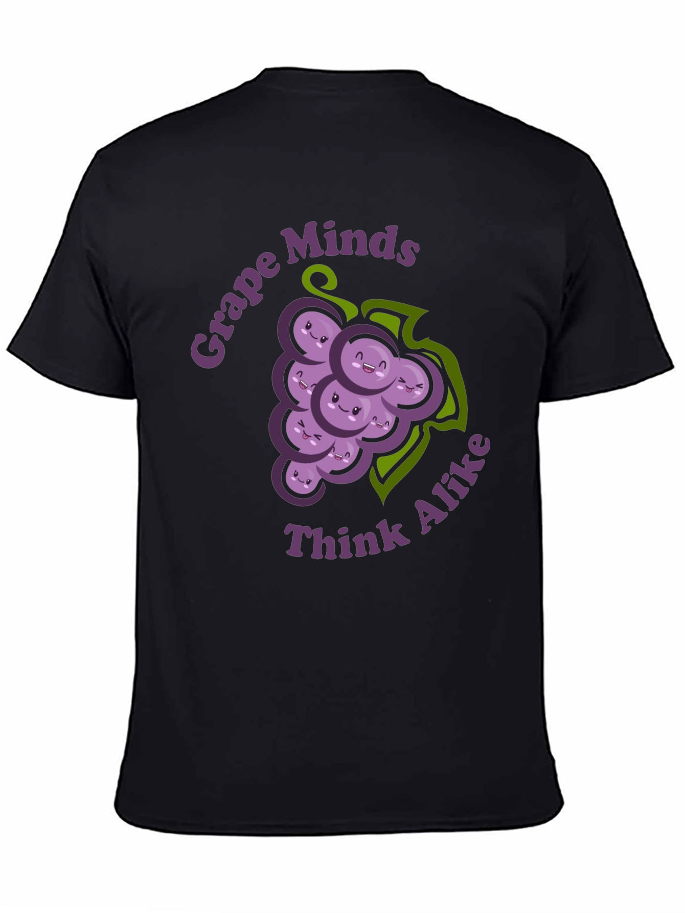 Grape Minds Think Alike Funny Graphic T-Shirt