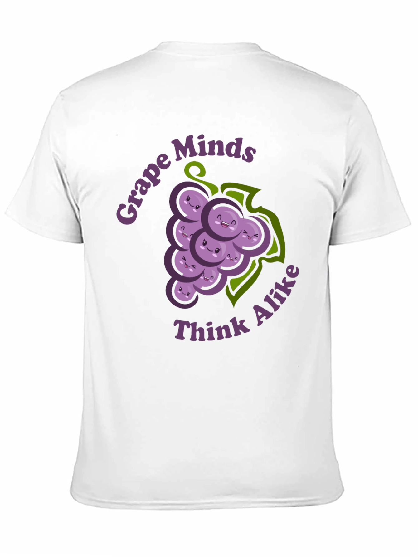 Grape Minds Think Alike Funny Graphic T-Shirt