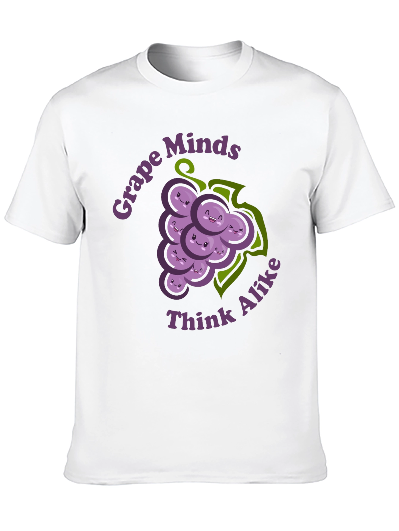 Grape Minds Think Alike Funny Graphic T-Shirt