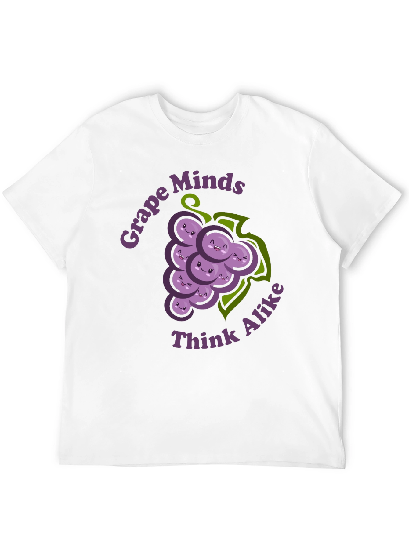 Grape Minds Think Alike Funny Graphic T-Shirt
