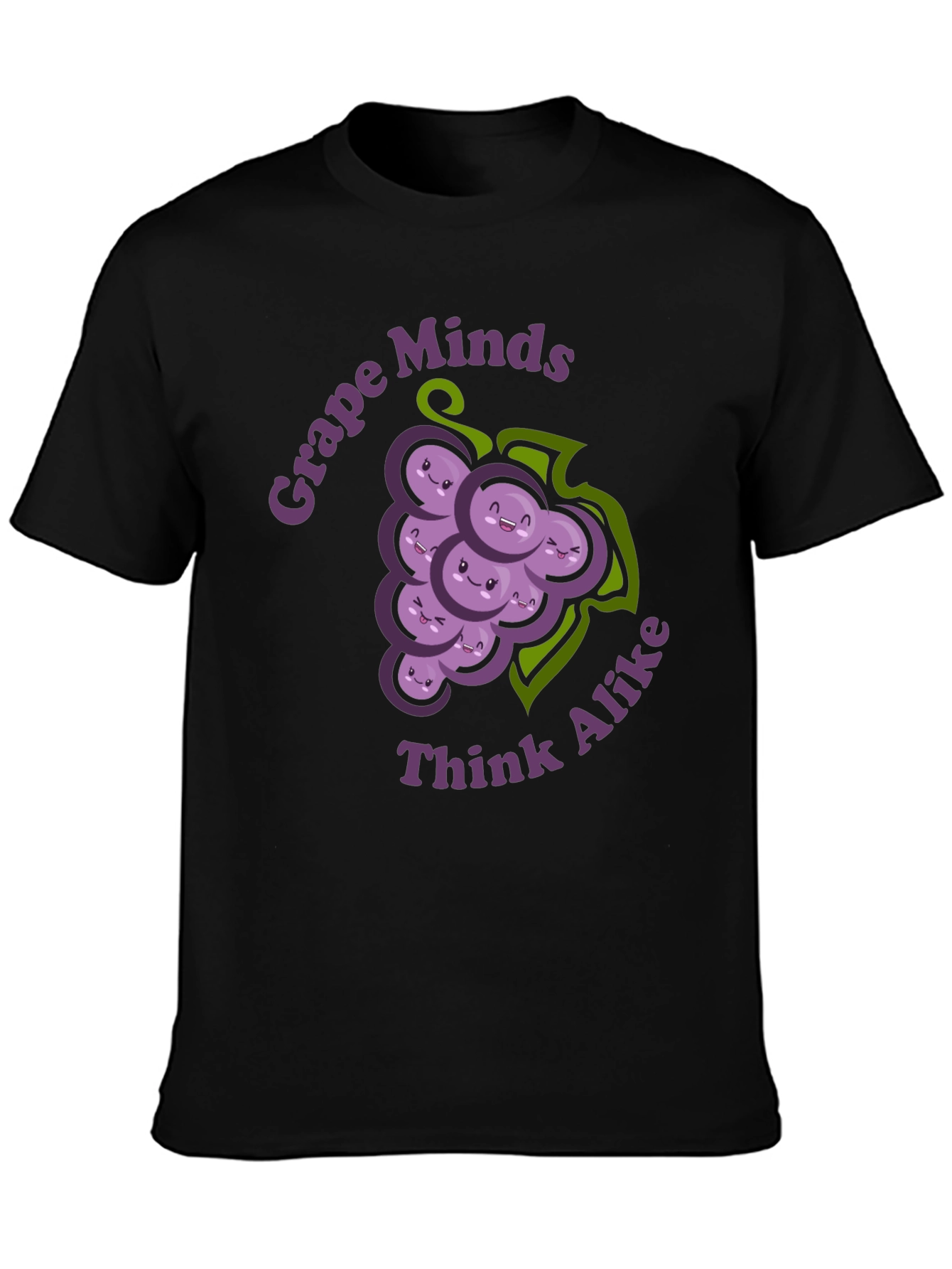 Grape Minds Think Alike Funny Graphic T-Shirt