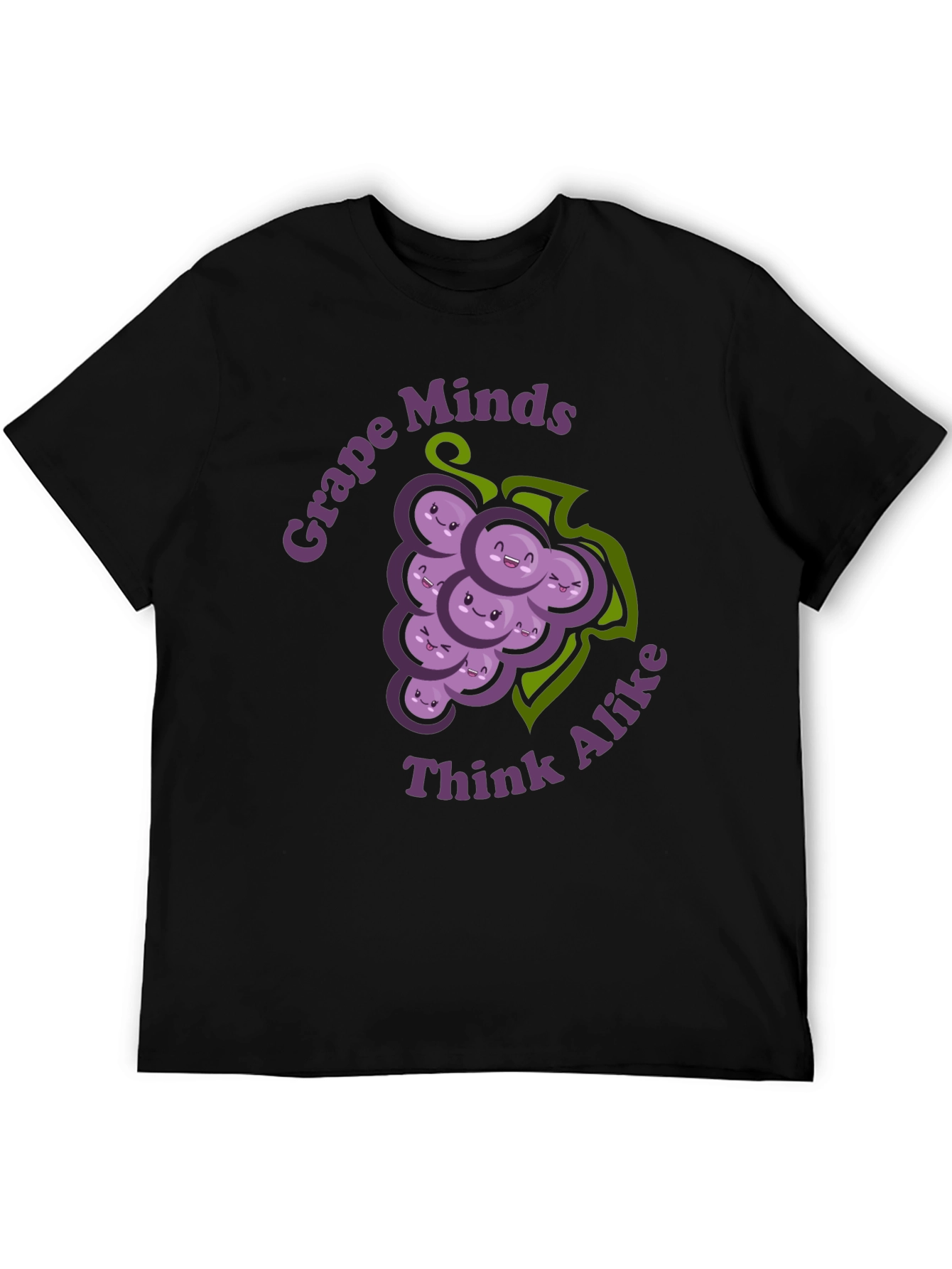 Grape Minds Think Alike Funny Graphic T-Shirt