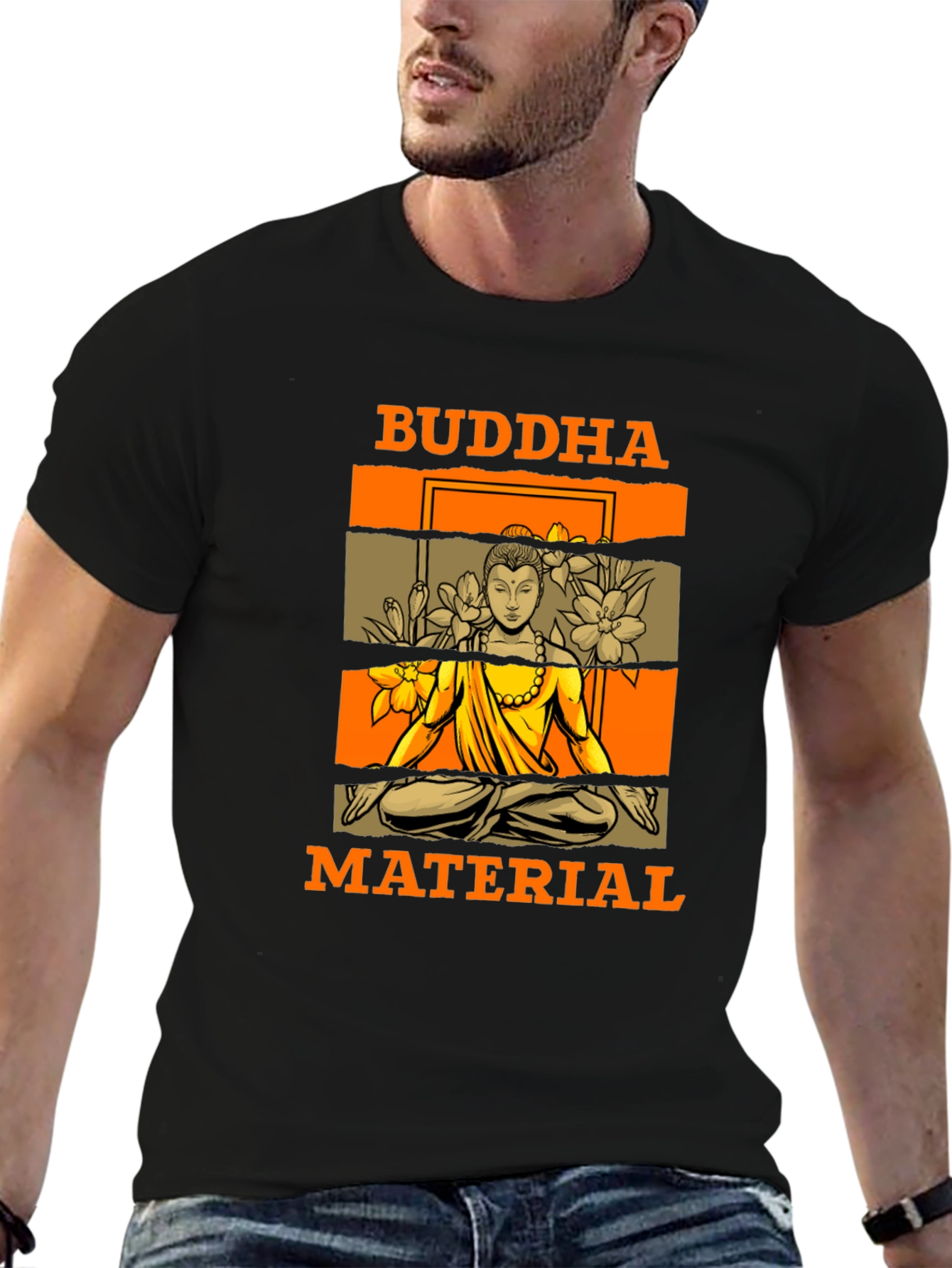 Buddha Material Graphic T-Shirt