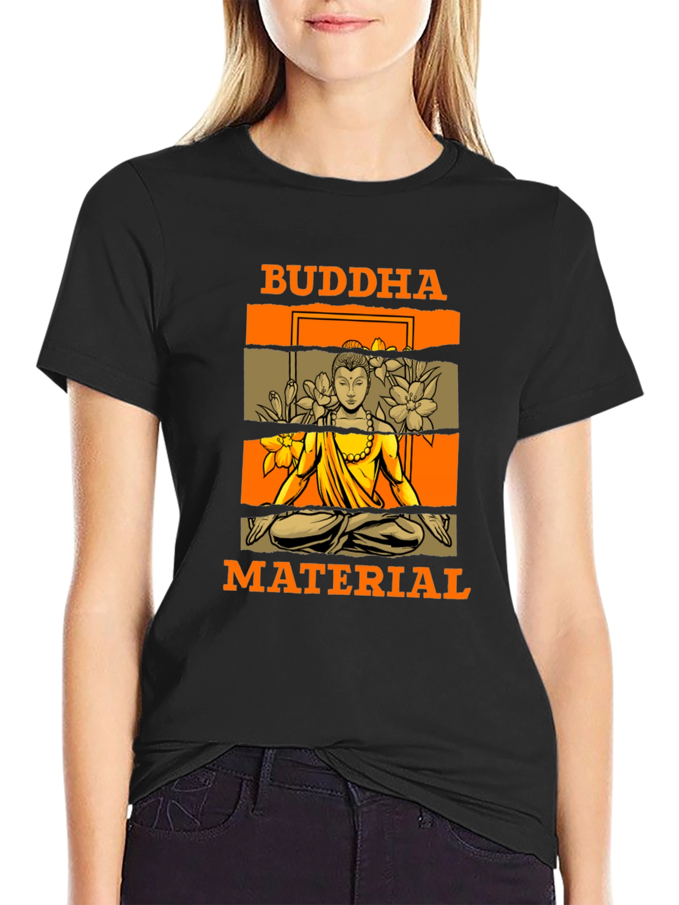 Buddha Material Graphic T-Shirt