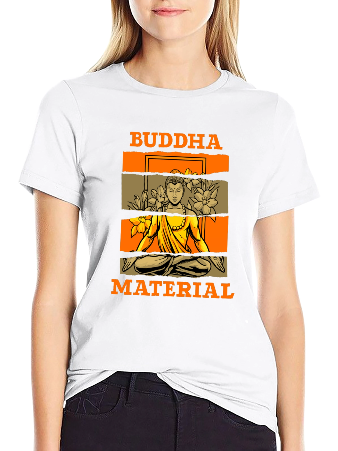 Buddha Material Graphic T-Shirt