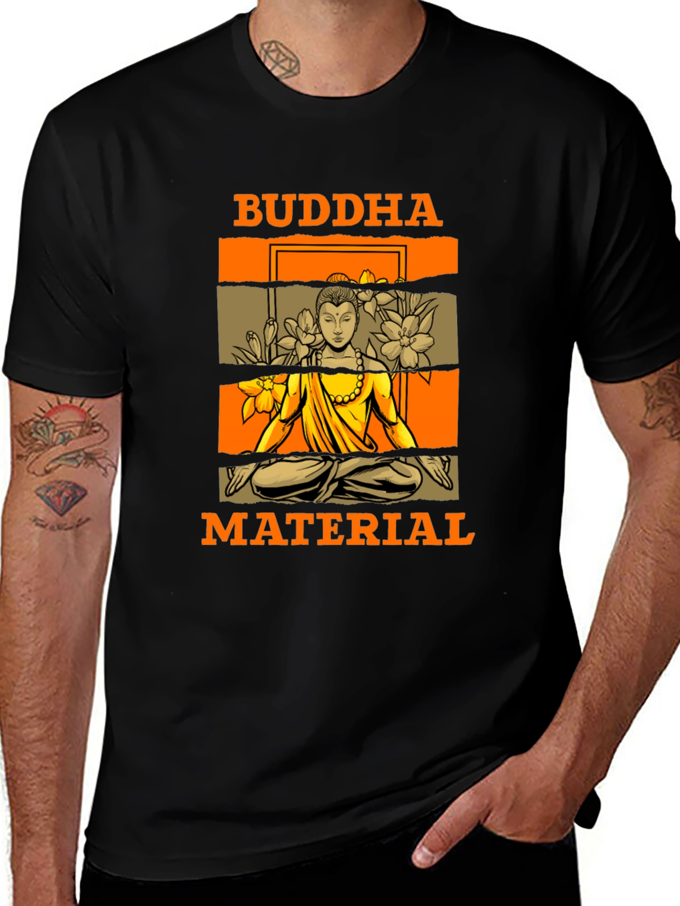 Buddha Material Graphic T-Shirt