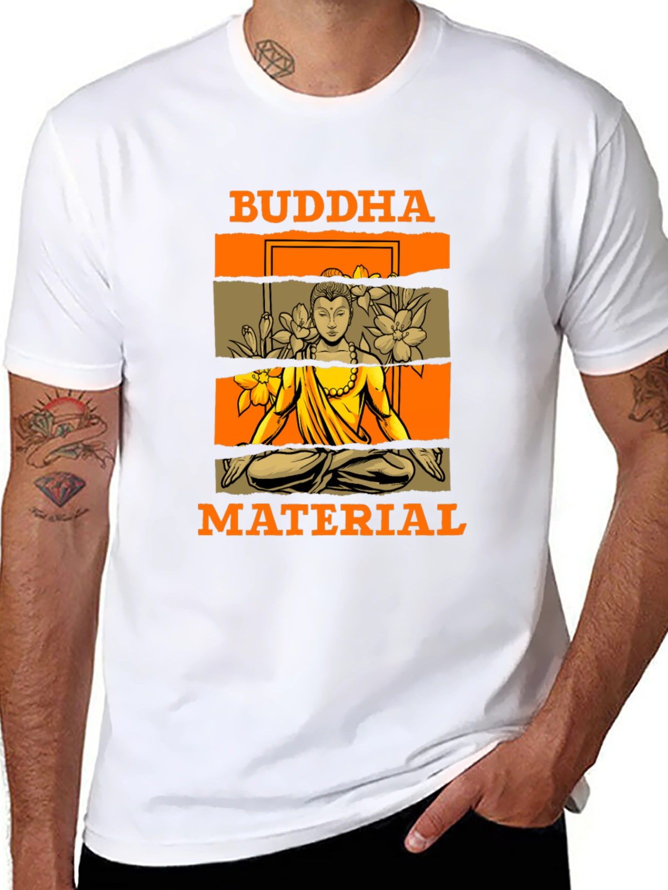 Buddha Material Graphic T-Shirt