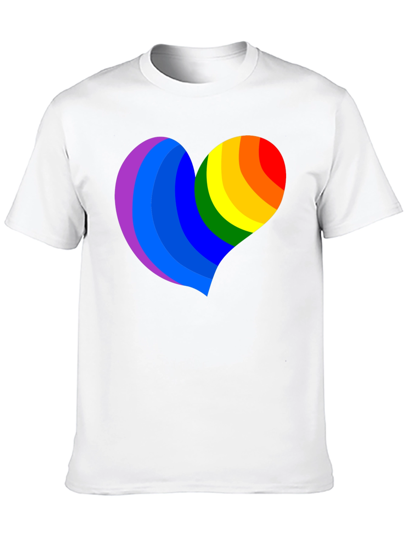 Rainbow Heart Graphic Tee - Pride & Love