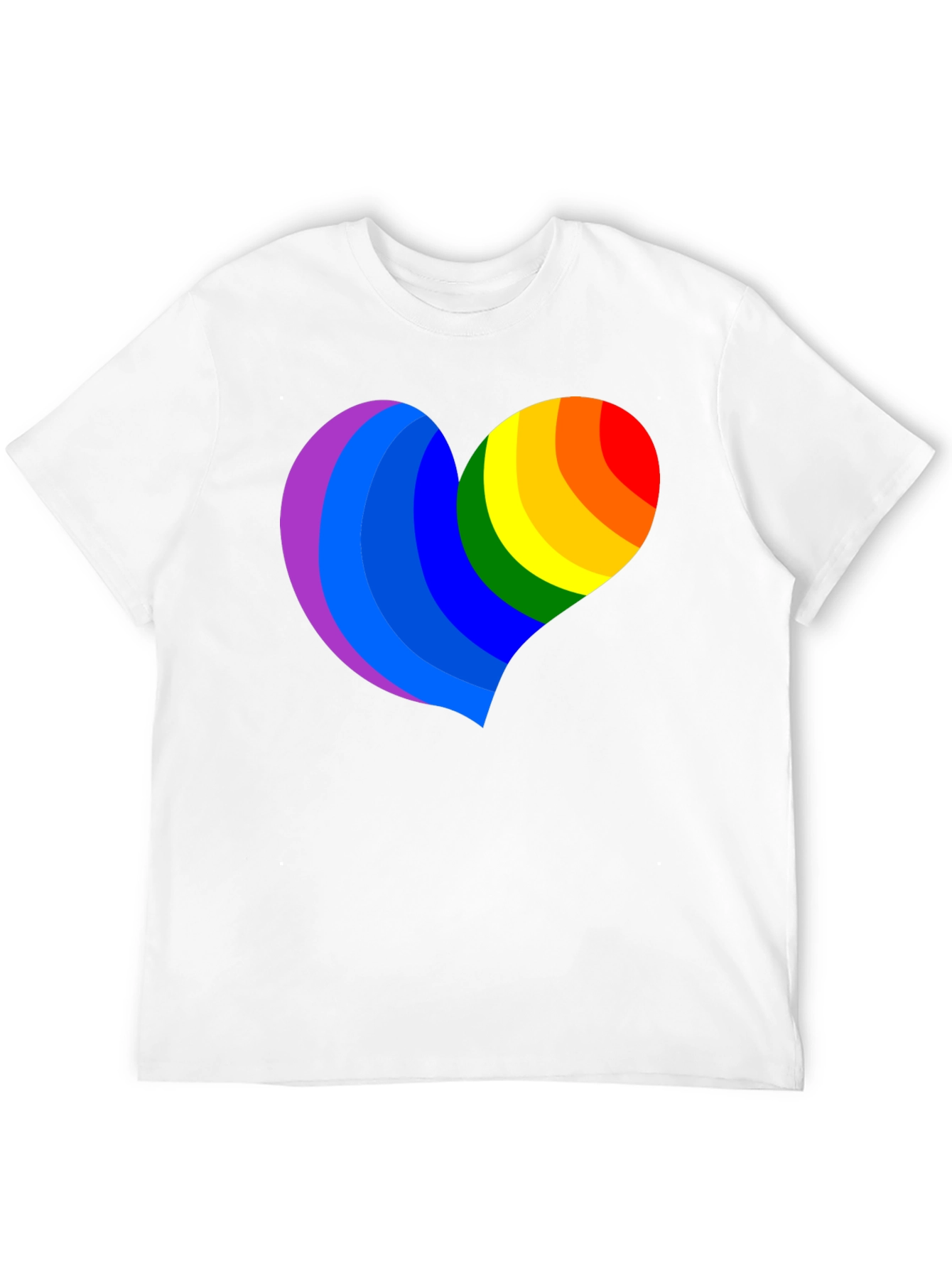Rainbow Heart Graphic Tee - Pride & Love